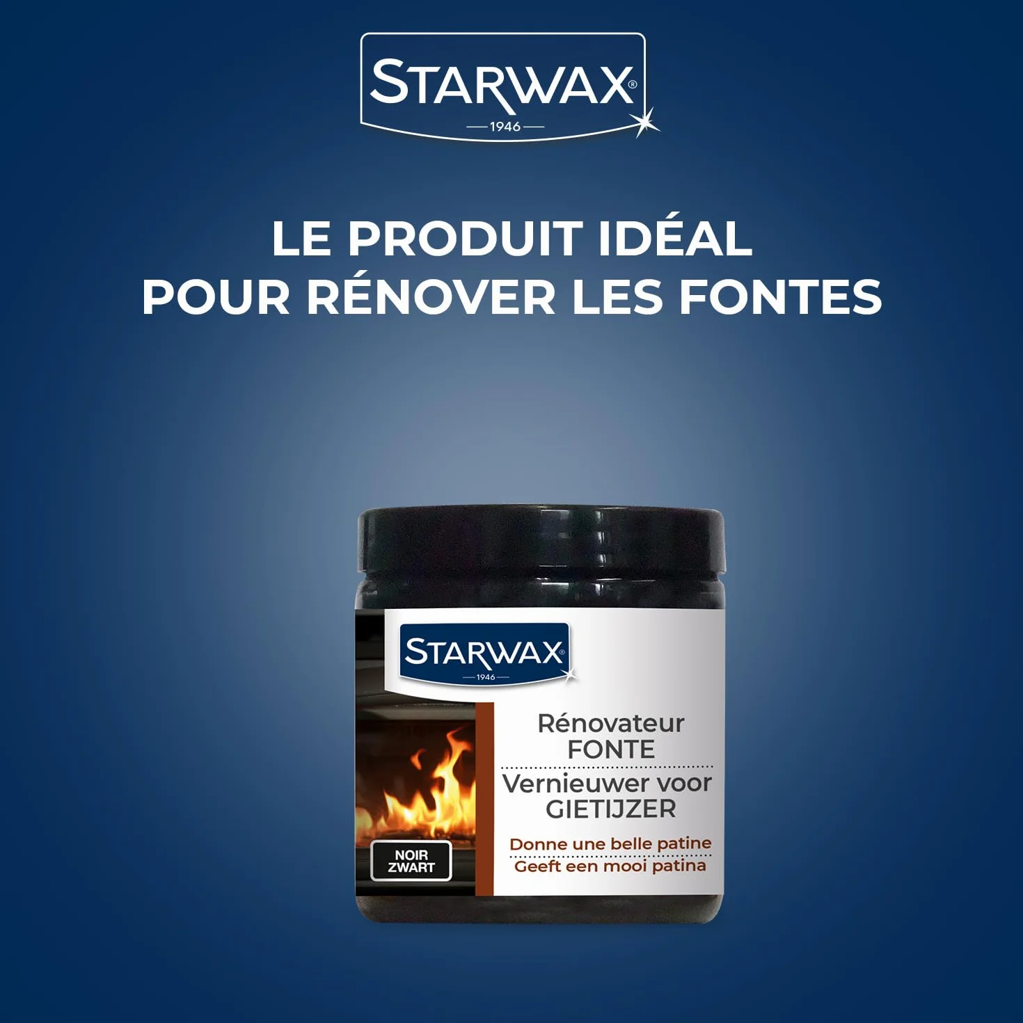 STARWAX Rénovateur fonte et acier pour poêle 200ml noir