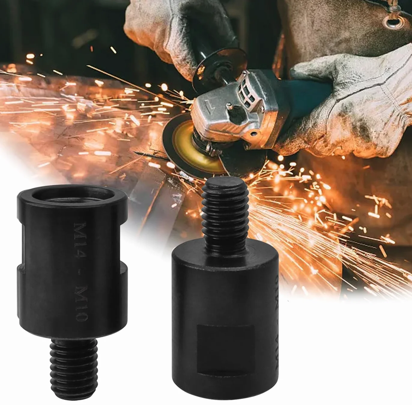 Adaptateur M10 Mâle à M14 Femelle pour Meuleuse d'angle Polisseuse Filetage Convertisseur
