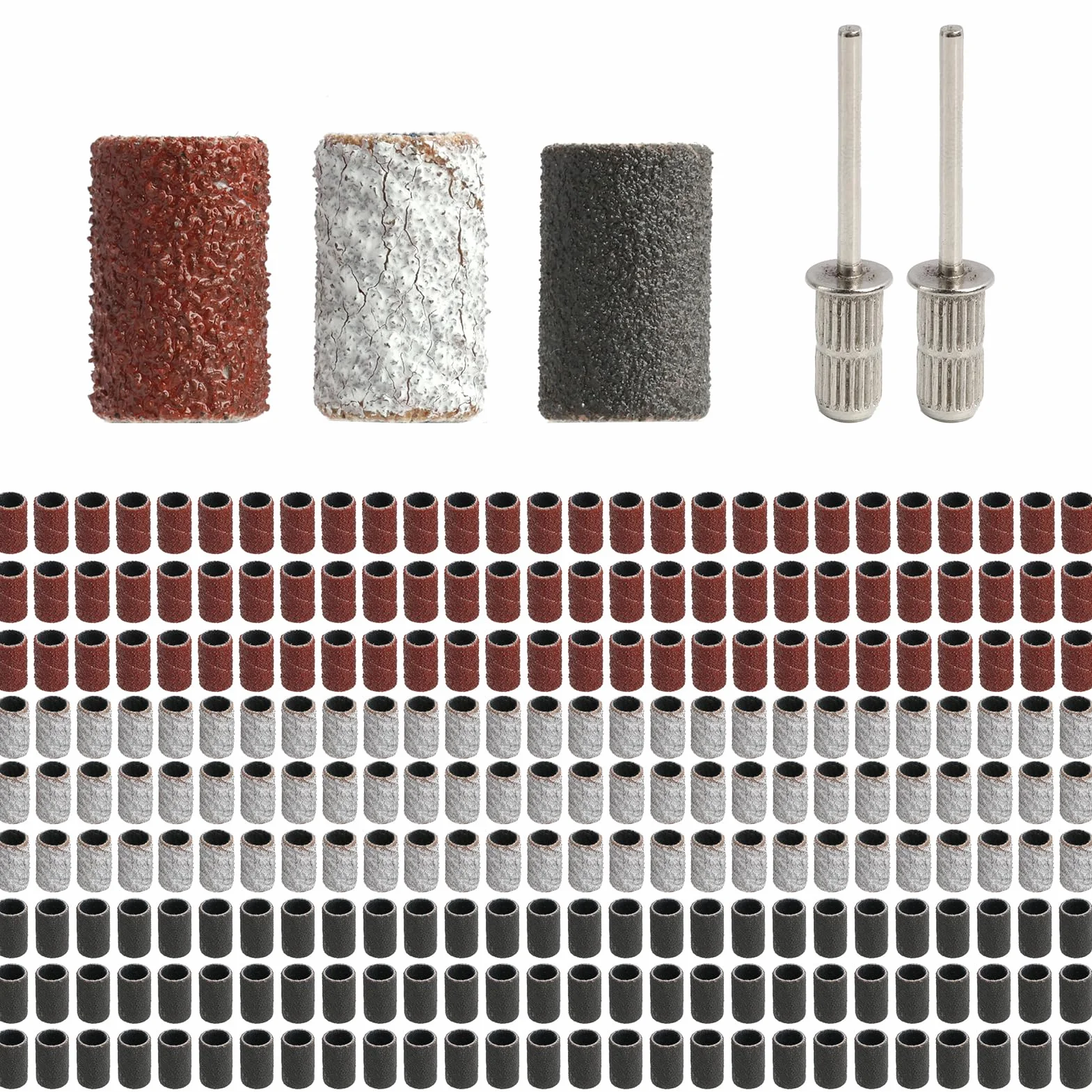 Kit Tambours de Ponçage 248 Pièces, Bandes Abrasives 80/120/180 Grains, Accessoires pour Bois Métal, Compatible Outils Rotatifs Perceuses