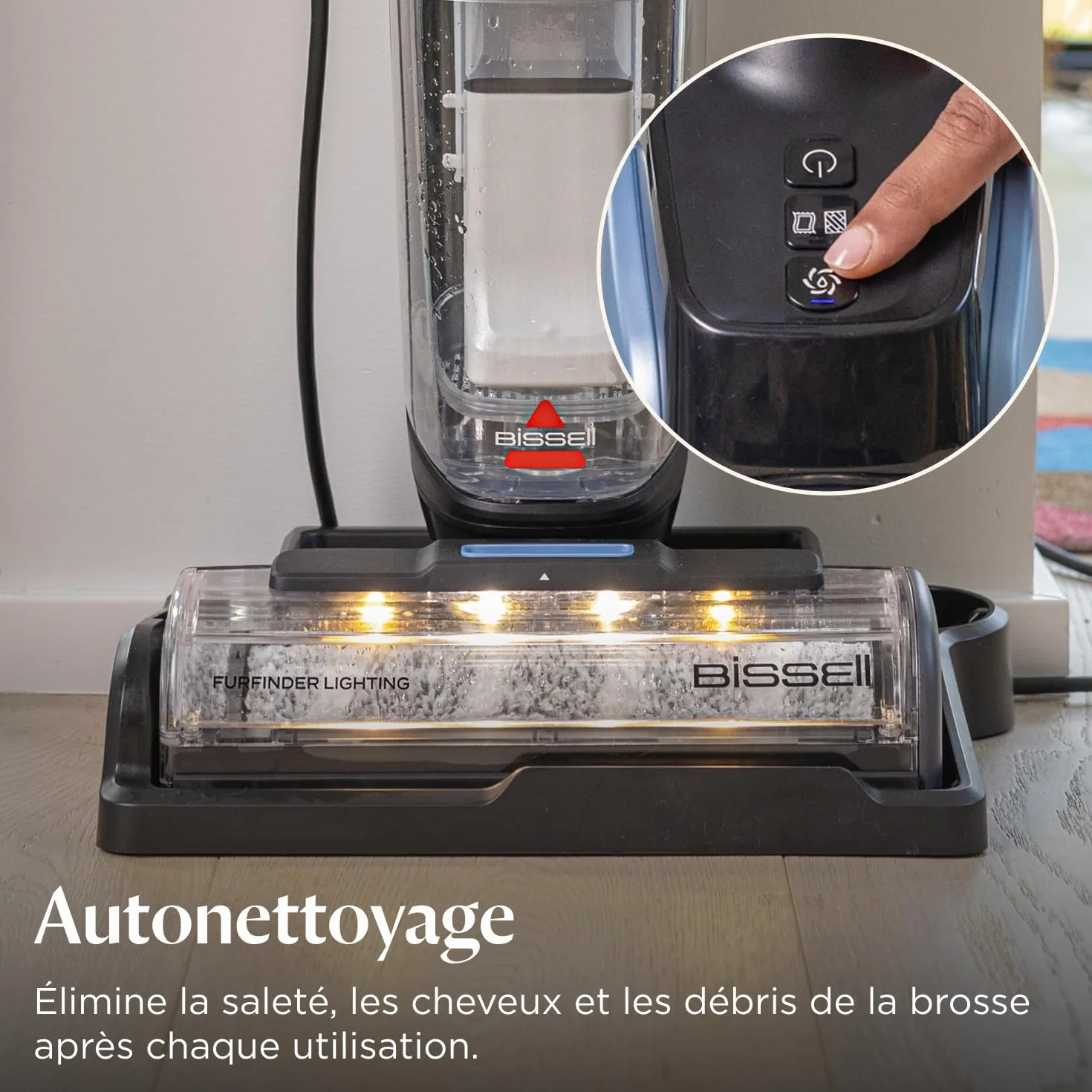 BISSELL CrossWave® EdgeFind 4159N, Aspirateur laveur multi-surfaces avec technologie ZeroGap™