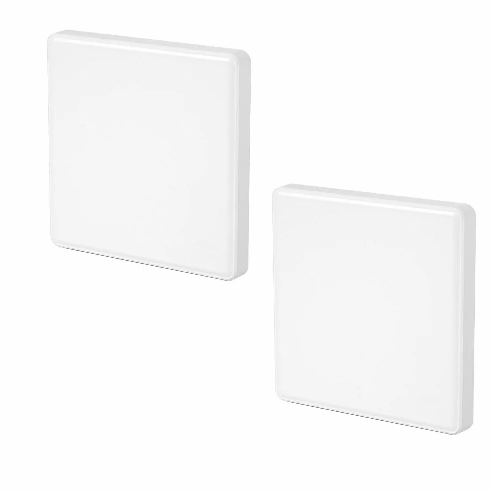 Plaques Murales Vierges 8.6 x 8.6 cm Cache Prise Murale Double Blanc