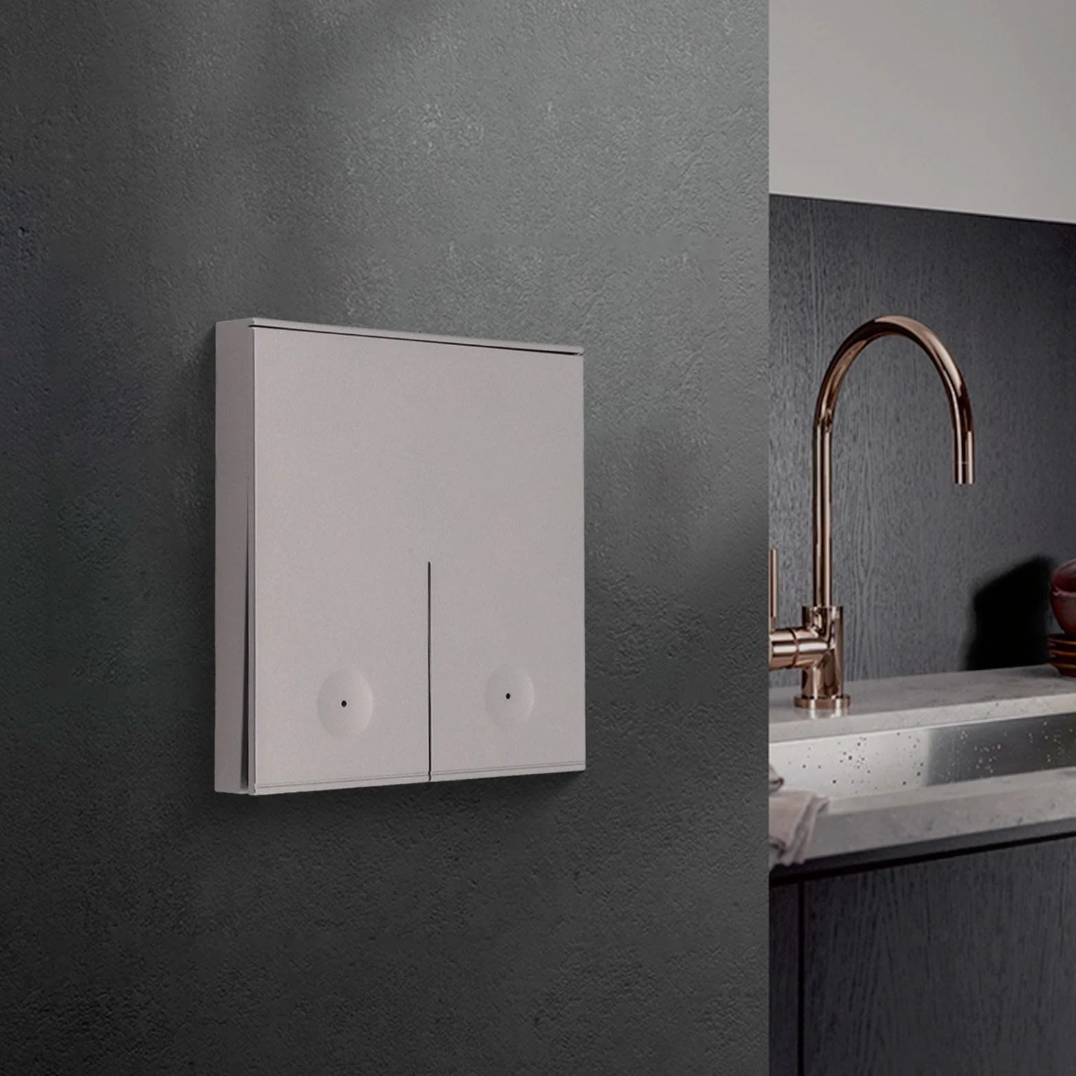 Interrupteur mural sans fil RF 433 MHz longue portée bandes fluorescentes gris