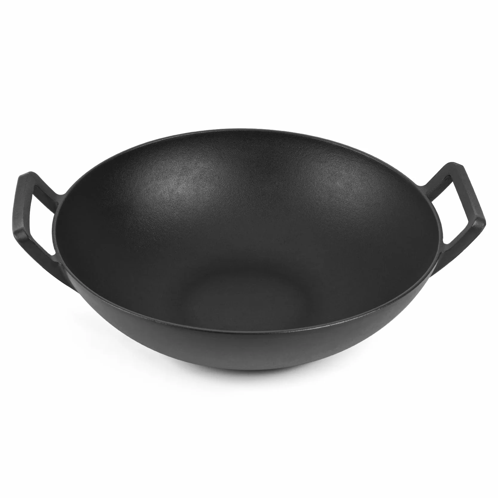 onlyfire Poêle à Wok en Fonte 36cm pour Weber Gourmet BBQ System Spirit II Genesis II GS4 Noir