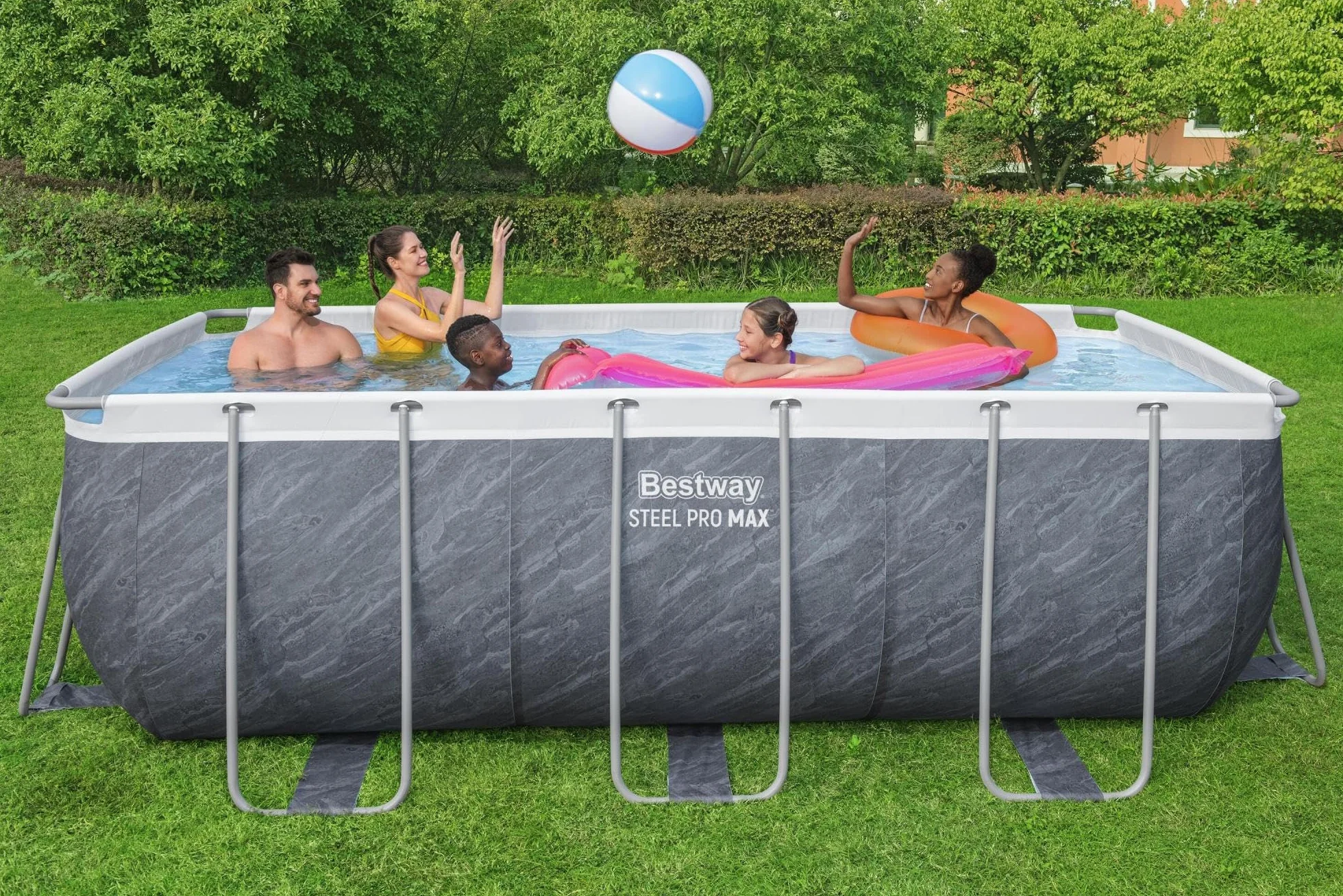Bestway Steel Pro Max Kit Piscine Hors Sol 412x201x122 cm Gris