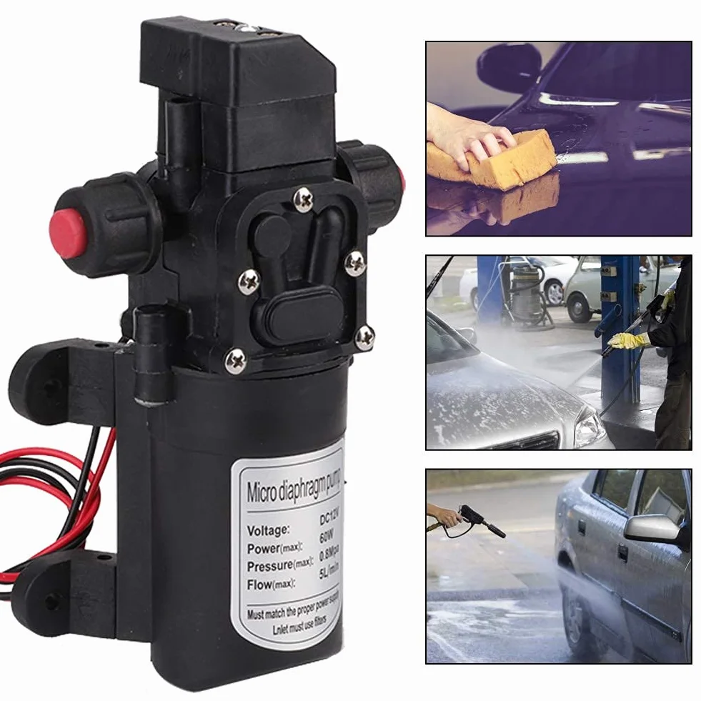 Pompe à Eau Auto-amorçante 12V 115 PSI 5L/min 60W Haute Pression
