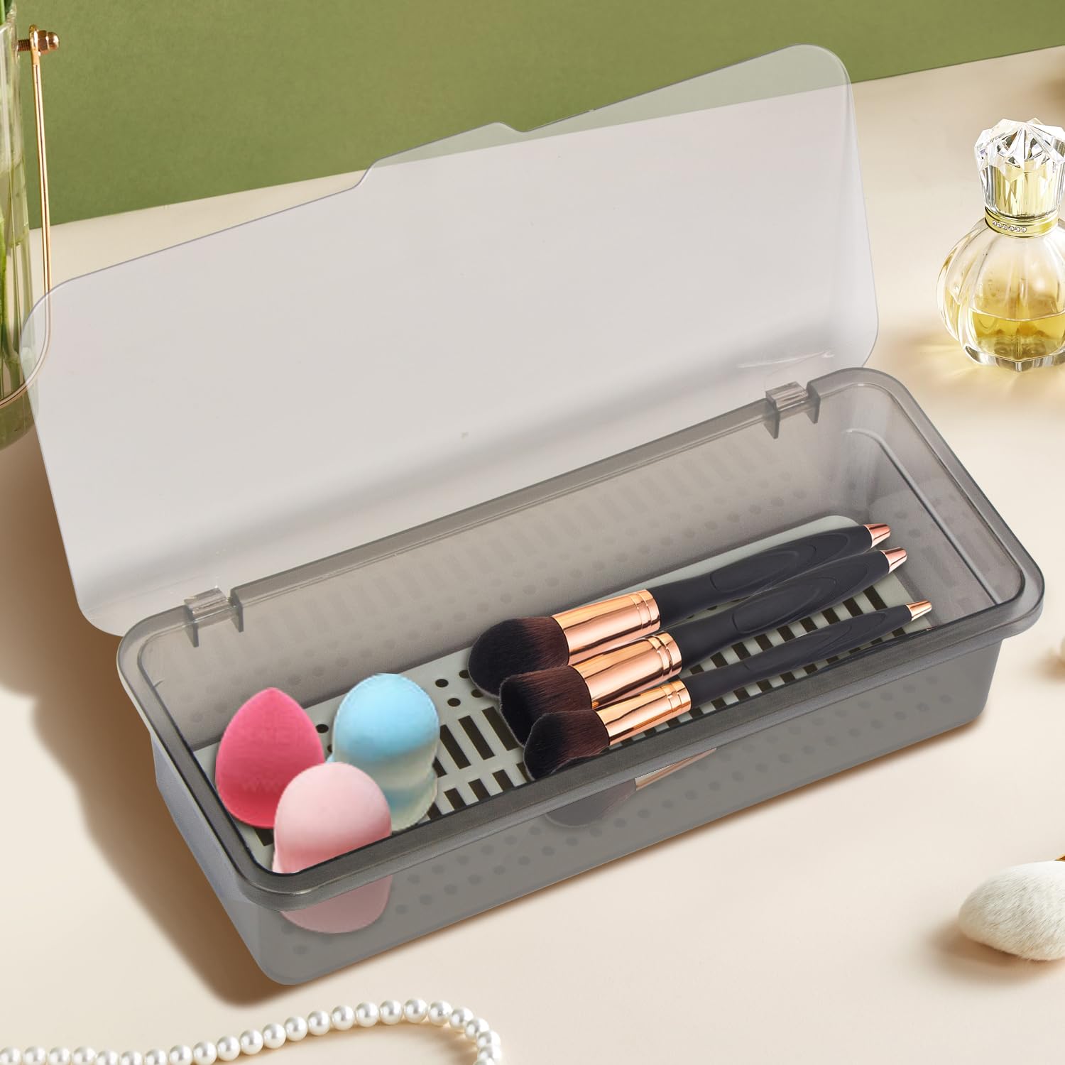 Clear Stackable Storage Drawers with Lid