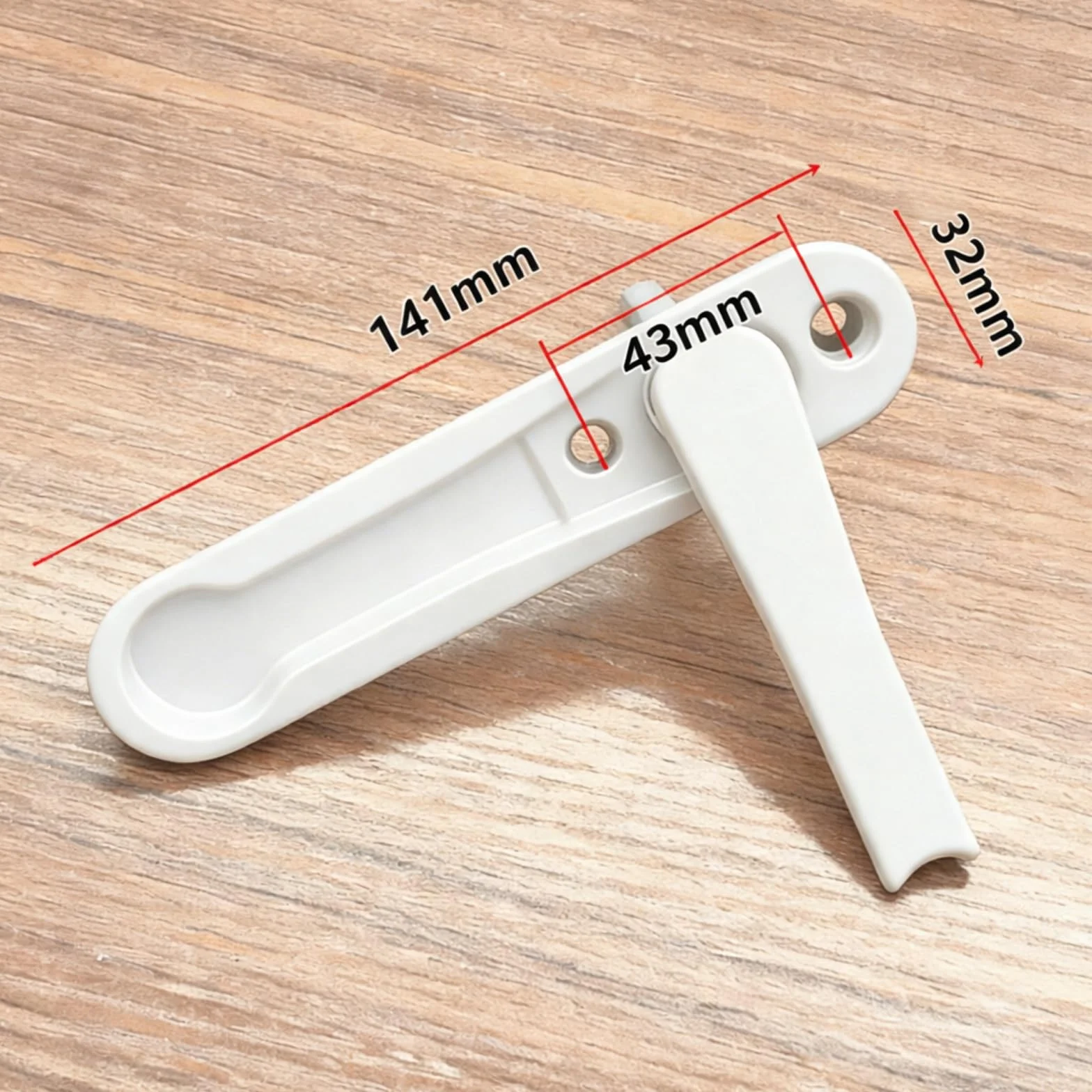 Poignée de Fenêtre Blanche Universelle Axe Court Alliage de Zinc PVC Aluminium Bois