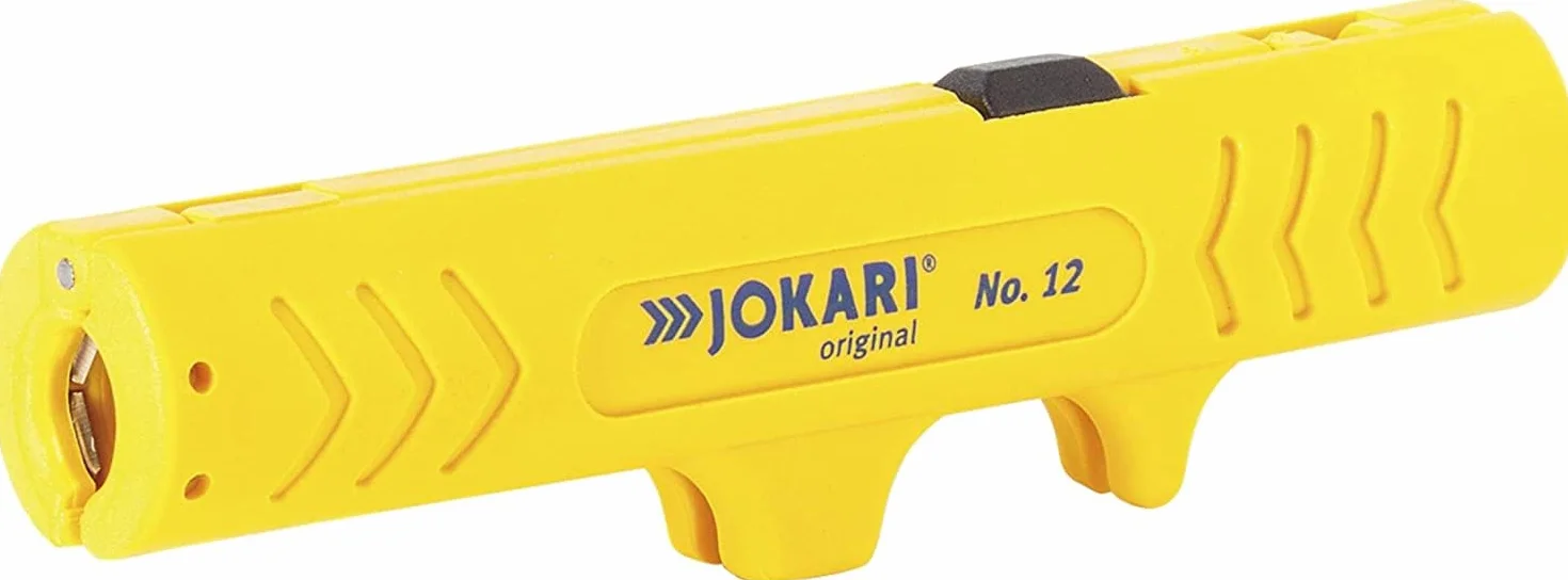 Jokari 490107 Kit de traitement de câbles avec couteau n° 28, dénudeur n° 12 et pince Super 4 Plus Ø 8-28 mm
