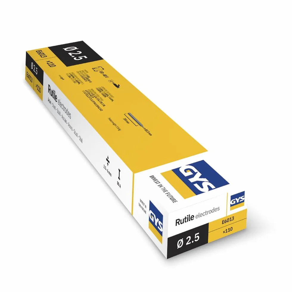 GYS Métal d'Apport MMA E6013 Ø 2,5 mm x 350 mm Baguettes de Soudage Enrobées Rutiles