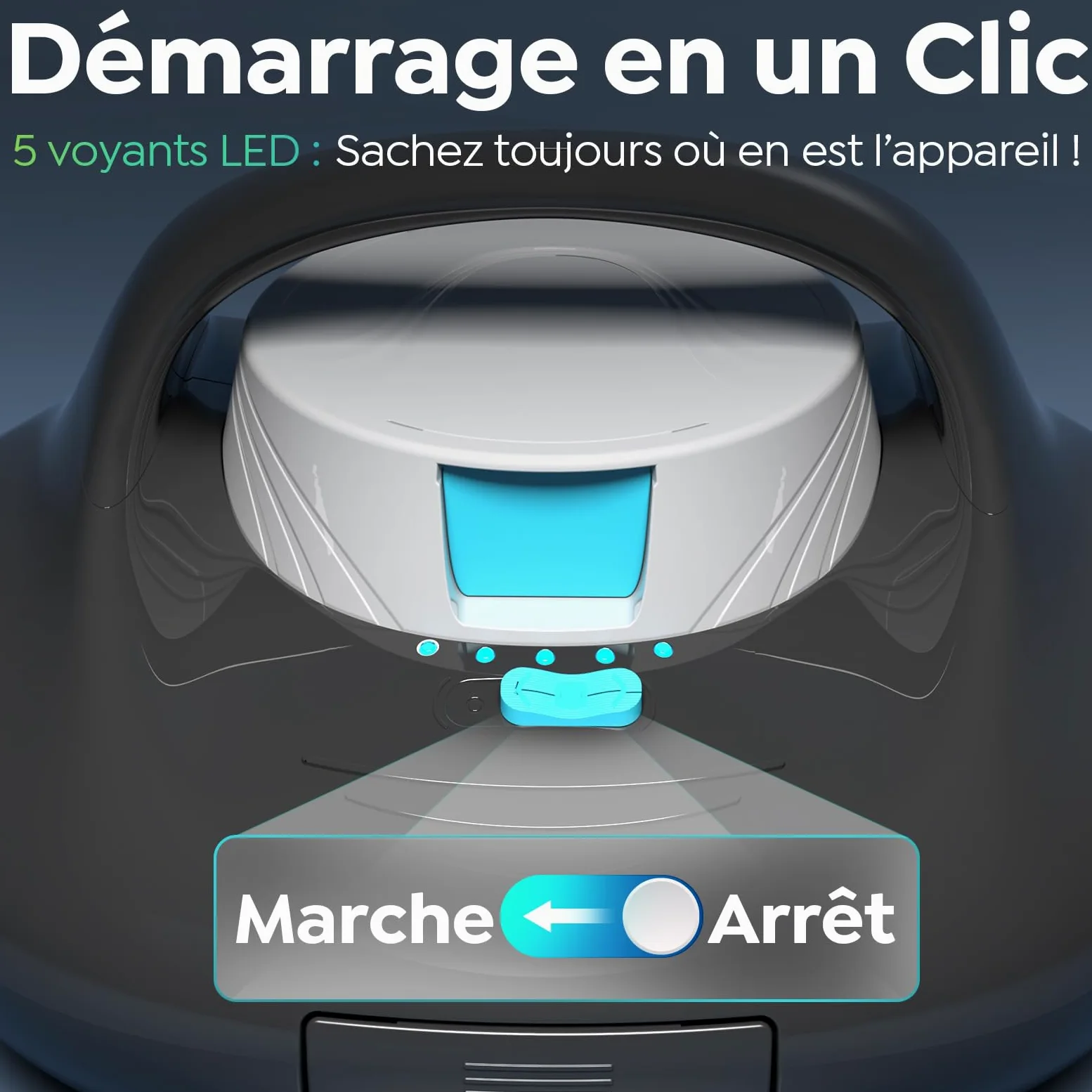 Pleco Se Aspirateur Piscine Hors Sol, 130 Min de Nettoyage Puissant, Charge Rapide en 2,5h, Moteurs à Double Entraînement, Idéal pour Robot Piscine Plat Jusqu'à 85 m²
