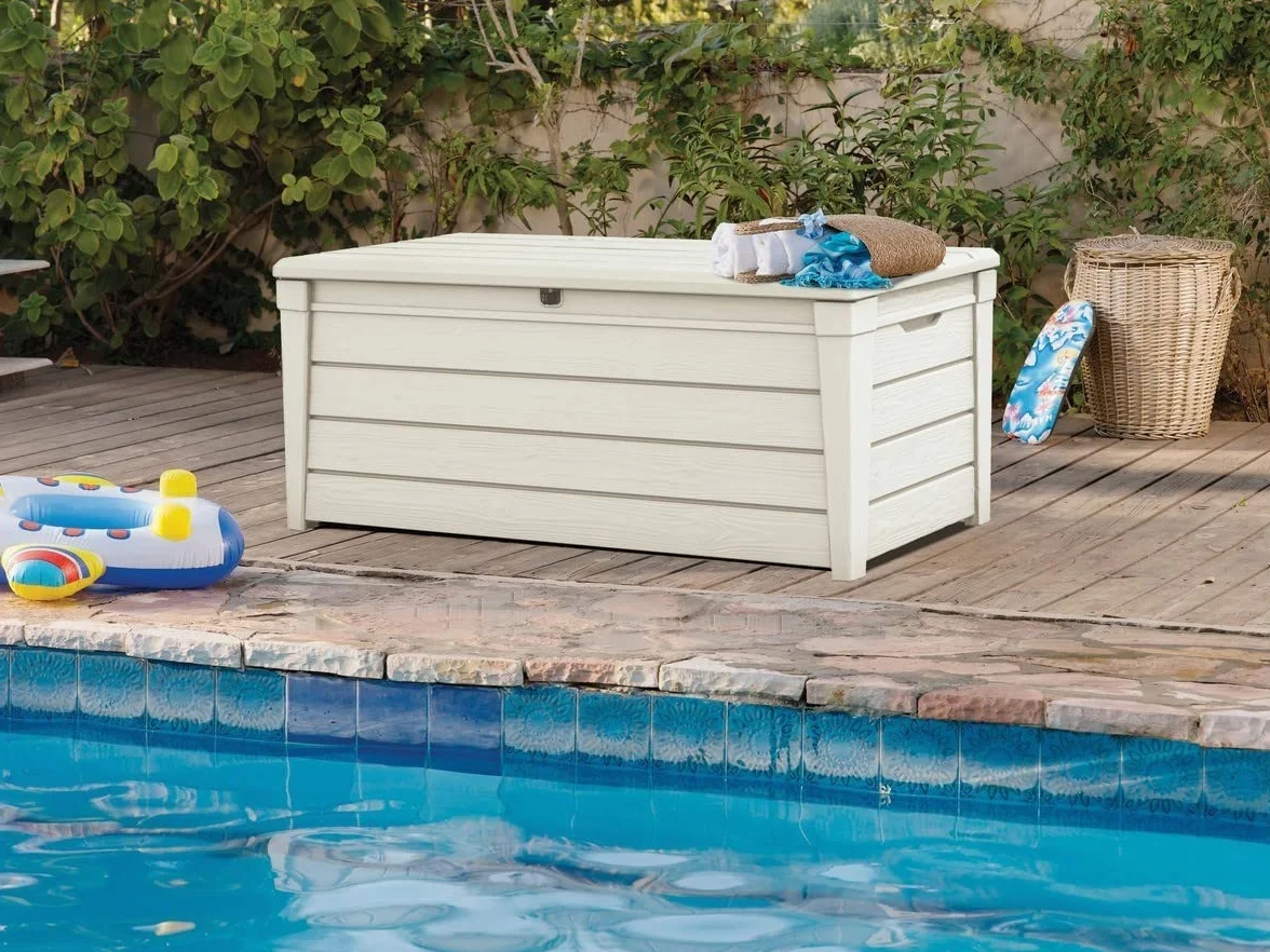 Keter Coffre de Jardin Brightwood Poolbox 454 litres 145 x 69,7 x 60,3 cm
