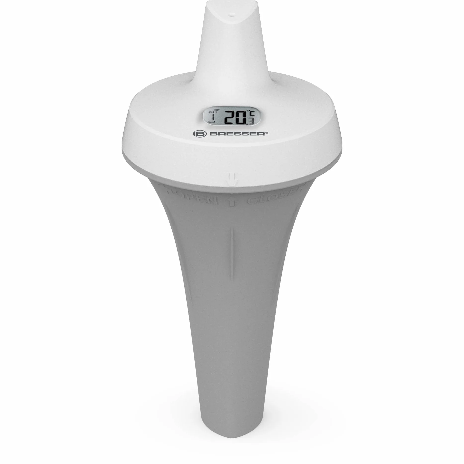 Bresser Thermomètre de piscine mesure température eau capteur supplémentaire stations météorologiques autonome blanc