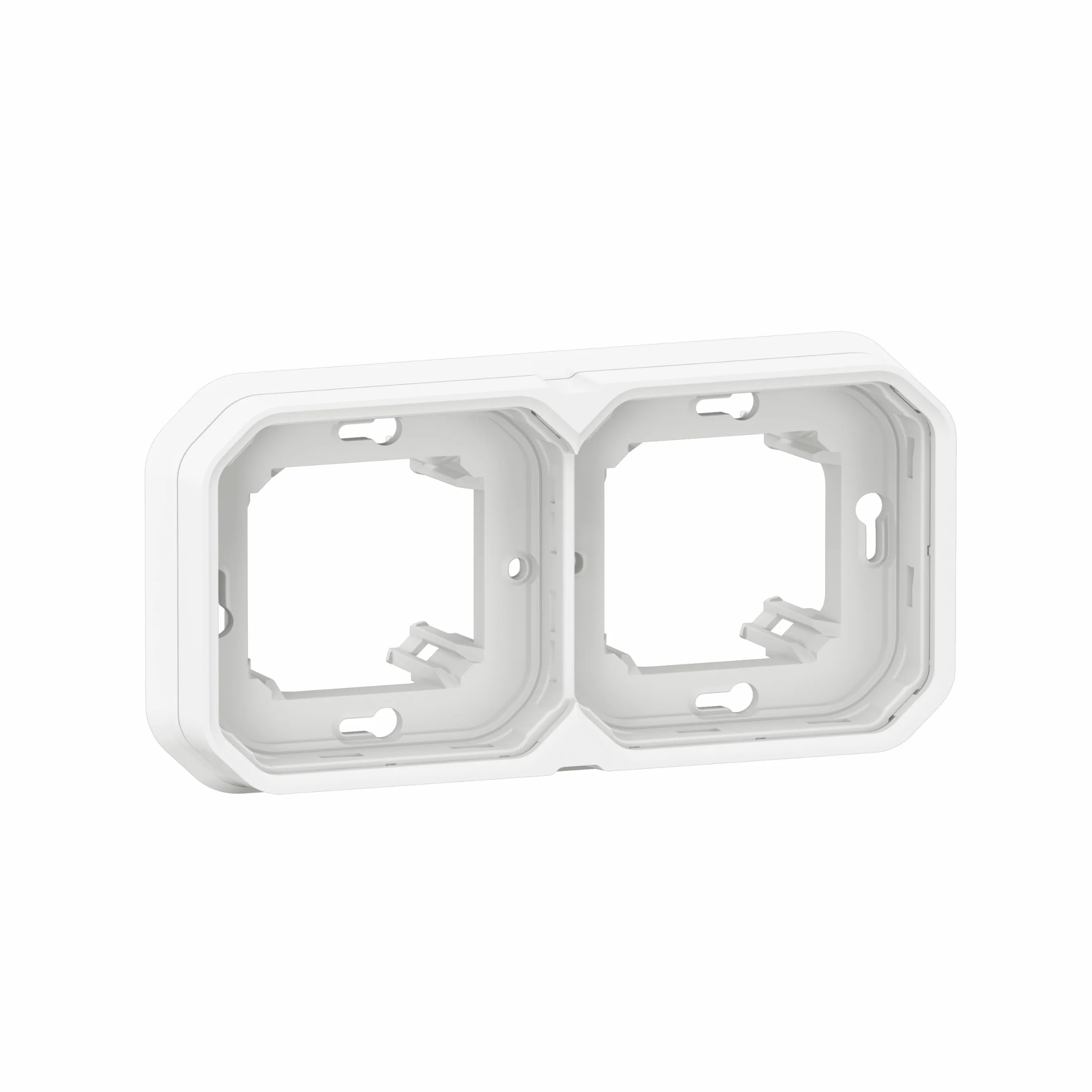 Legrand Plexo Plaque d'Encastrement 2 Postes Blanc Horizontal Vertical