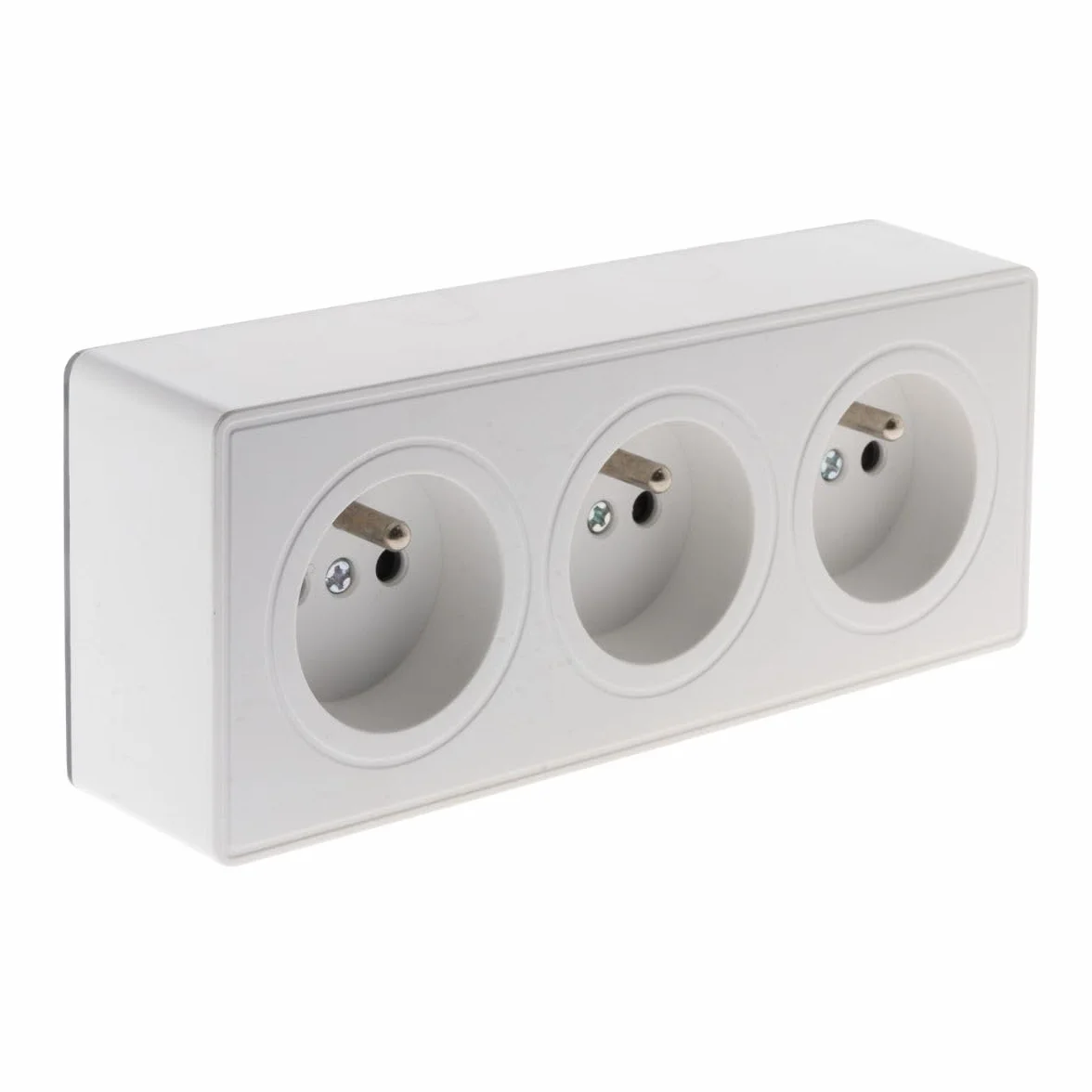 Vulco Zenitech Prise triple saillie 2P+T 16A blanc