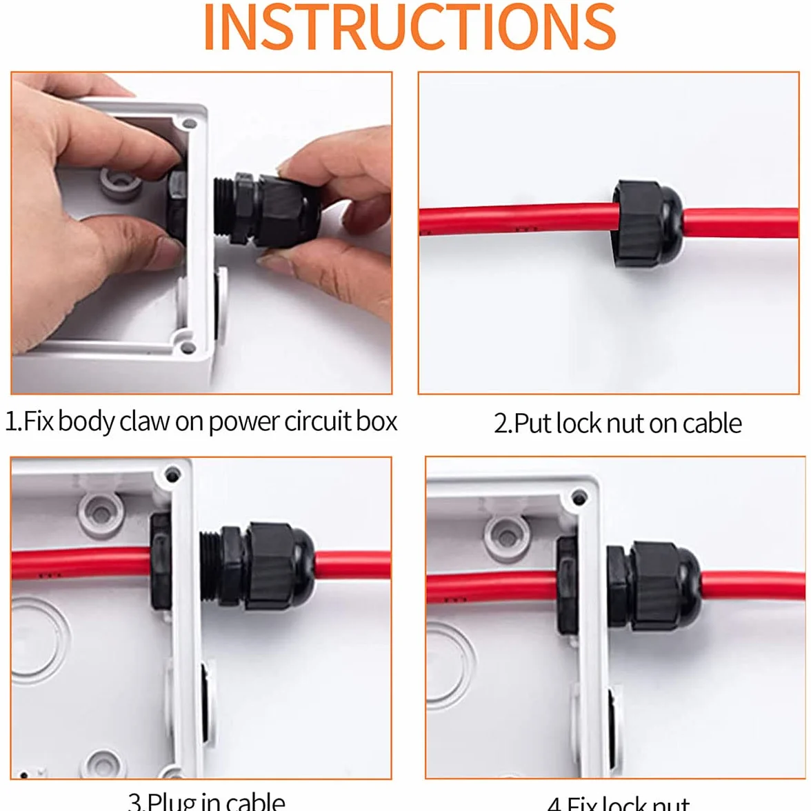 Meccion Lot de 5 Presse-étoupes M25 IP68 Connecteurs Glandes de Câble Étanches Nylon 12-18mm