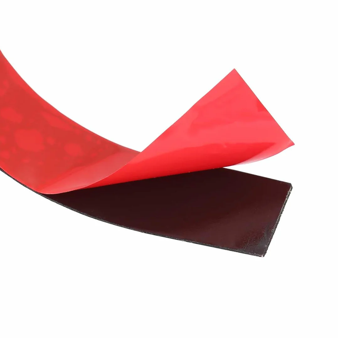 Unifizz Ruban adhésif double face en mousse rouge 10 m x 25 mm x 0,5 mm