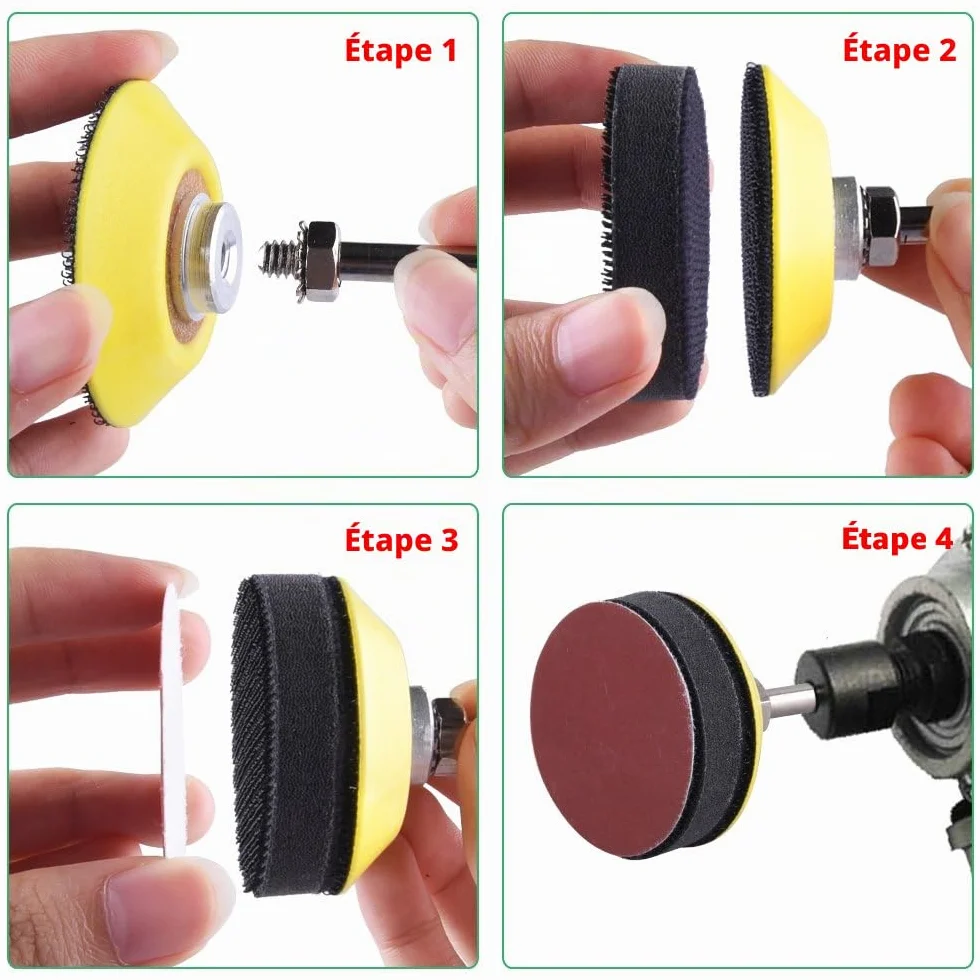 SIQUK 200 Pièces Disques de Ponçage 50mm Abrasifs Grain 80-3000 pour Meulage