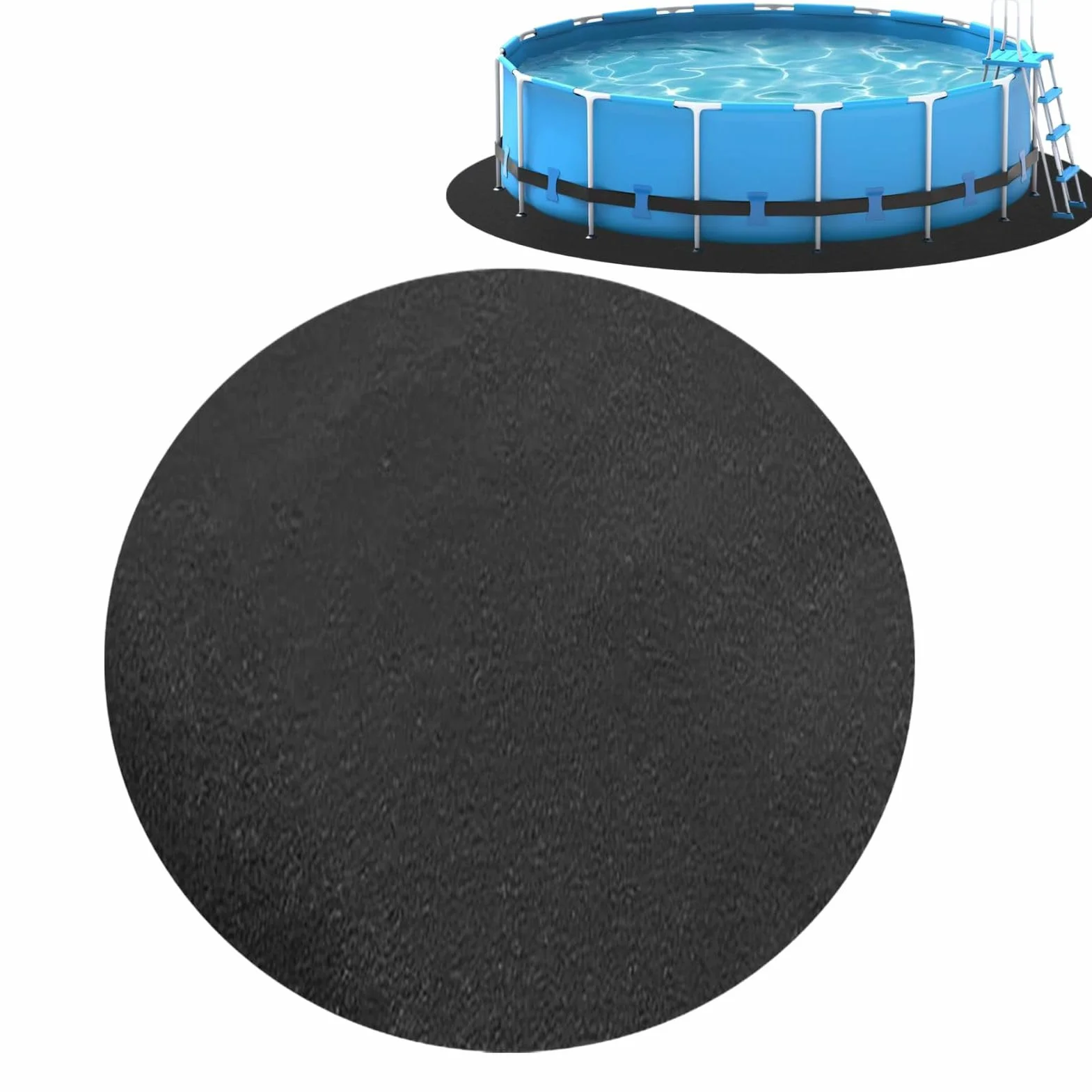 Tapis de piscine épais avec couche de protection haute performance prédécoupé