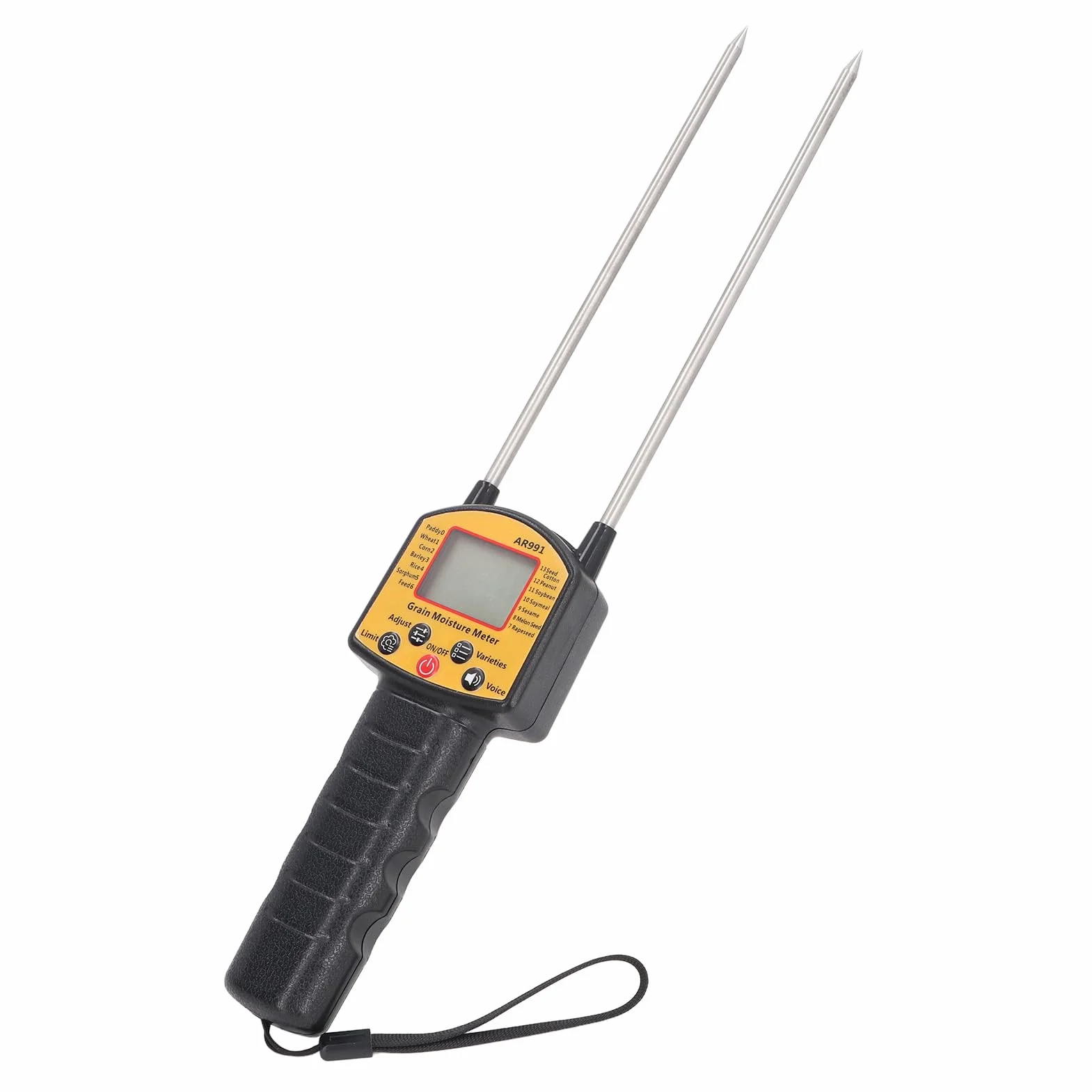 Humidimètre de Foin Portable avec Sonde et Diffusion Vocale, Testeur d'Humidité Numérique pour Paille de Céréales