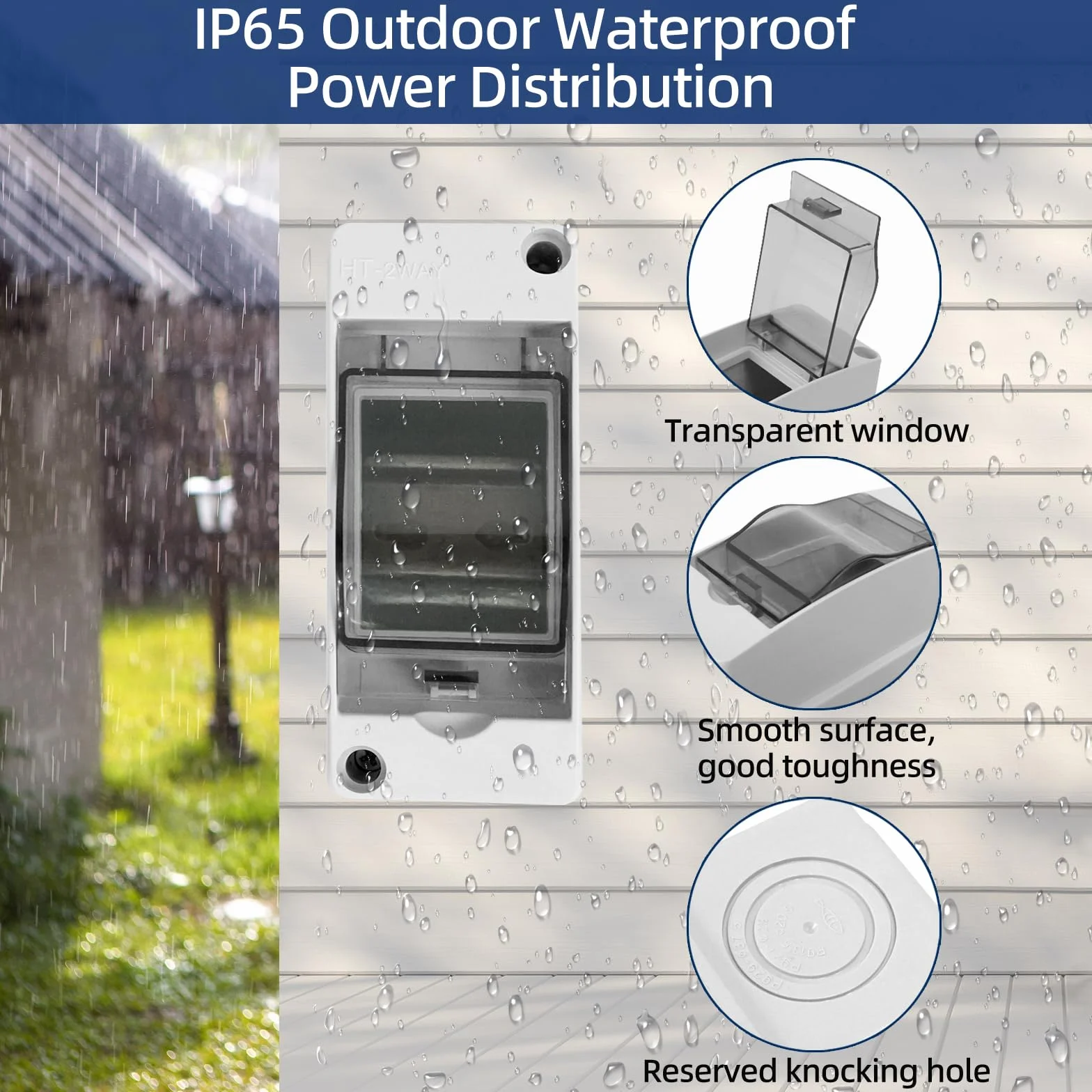 Coffret Electrique Etanche IP65 2 Modules Exterieur Tableau Electrique Jardin