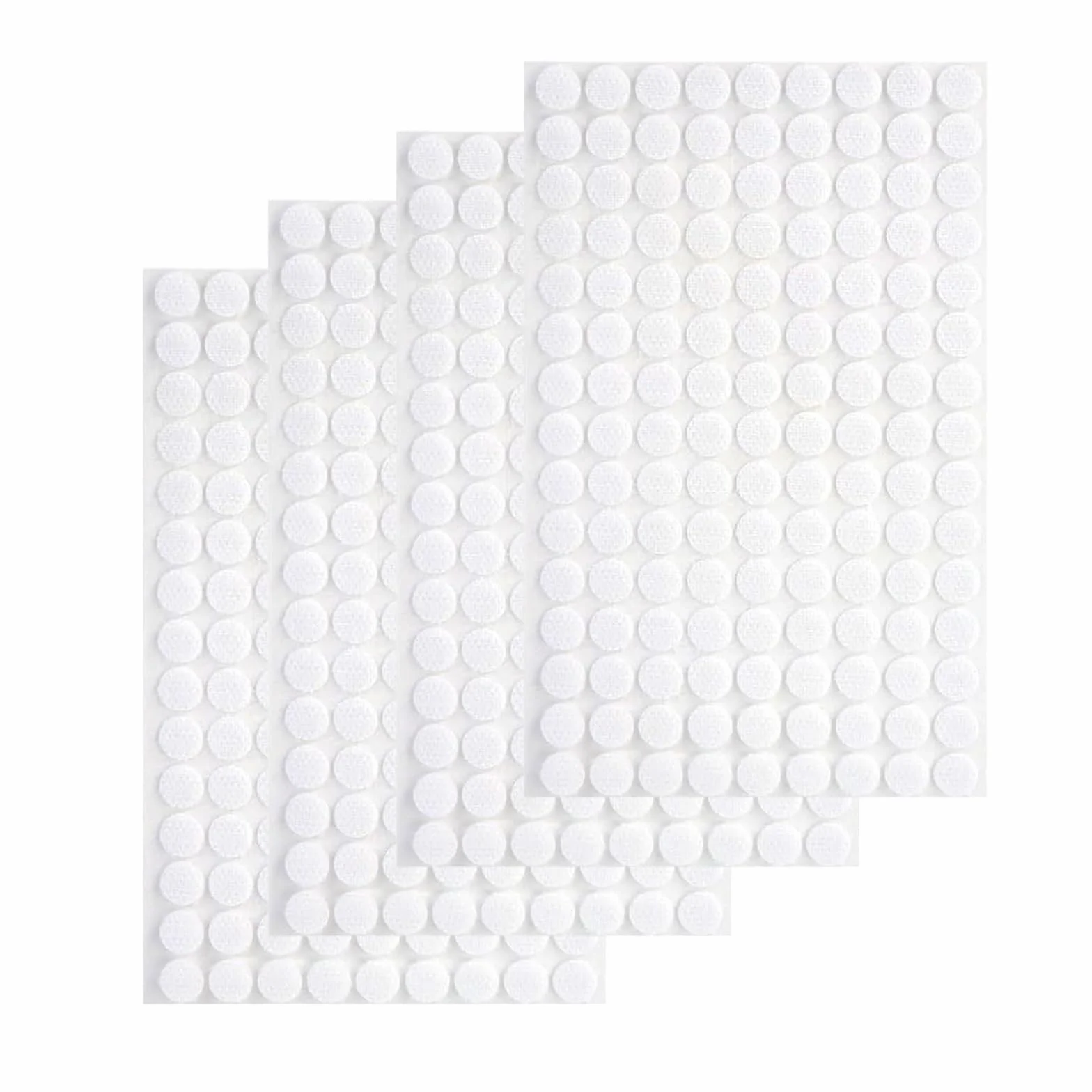 540 Pièces Scratch Autocollant Rond 10mm Double Face Hook & Loop Pastille Adhesive Blanc