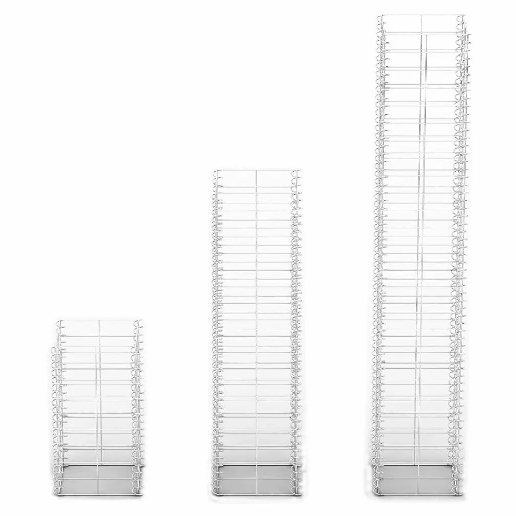 vidaXL Mur Gabion Clôture Bordure de Jardin Panier à Pierres 3x Bases