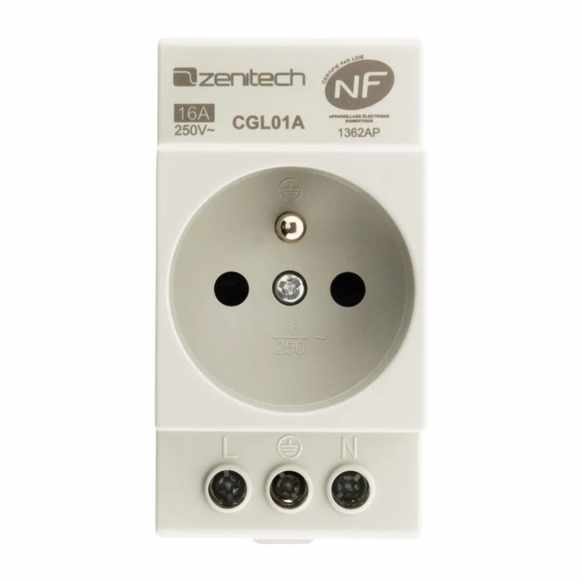 Zenitech Prise modulaire 2P+T NF