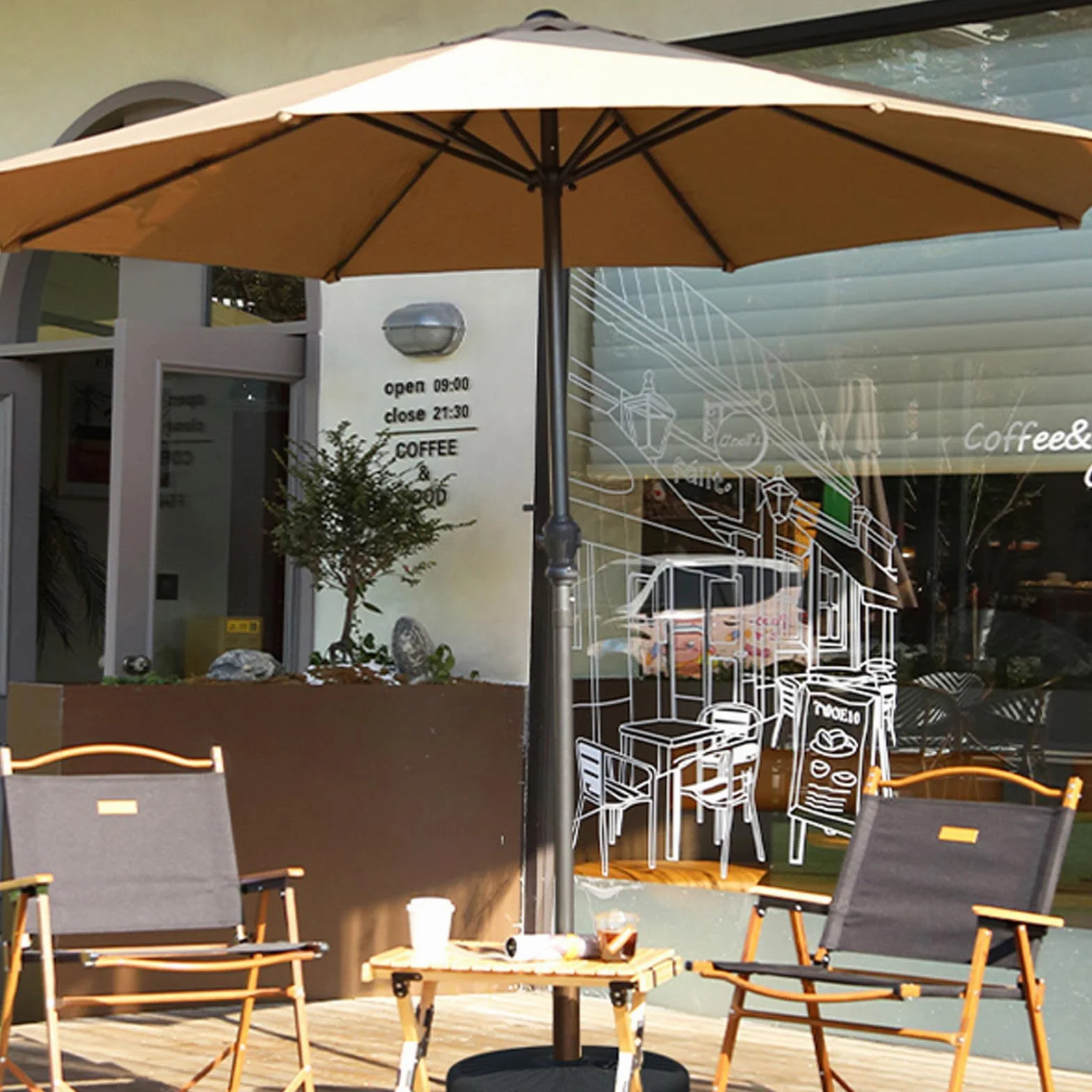 Housse de rechange pour parasol de marché 3 m8 imperméable pare-soleil toile 8 baleines baldaquin extérieur