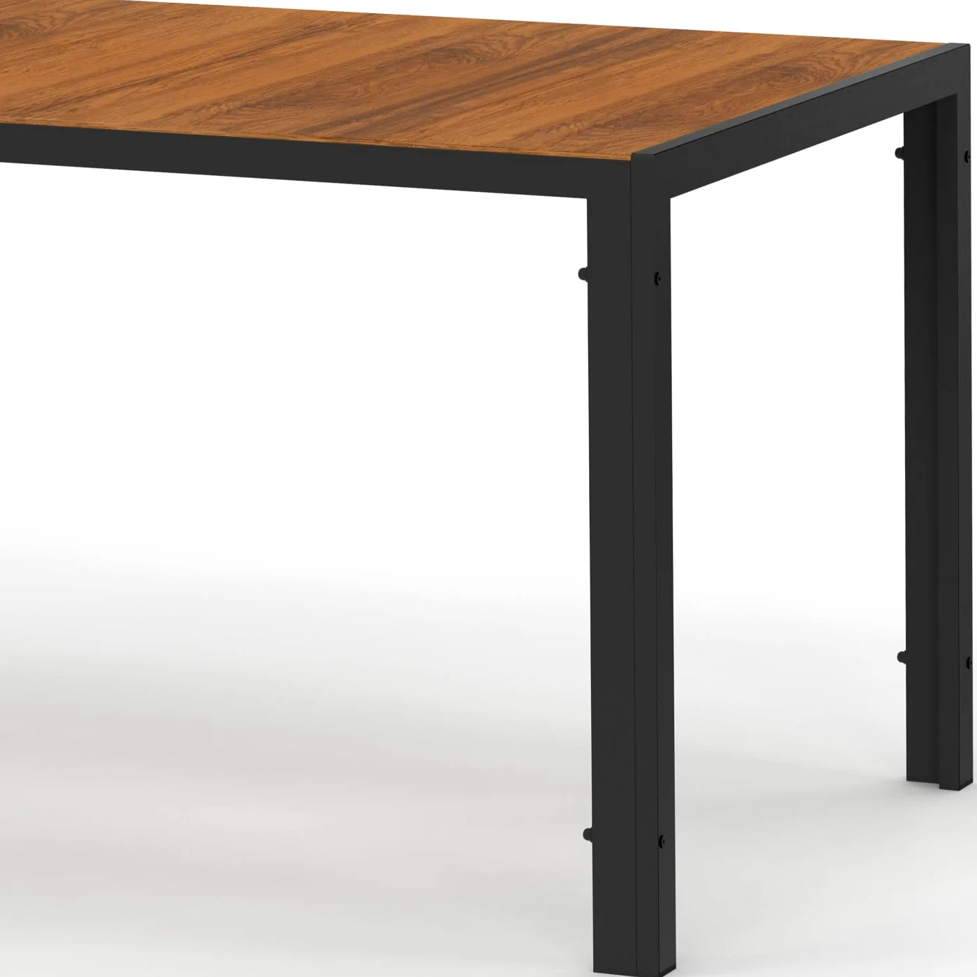 IDMarket - Salon de Jardin NOUMEA Table 240 cm Plateau Verre trempé Effet Bois et 10 chaises empilables Noir et Bois