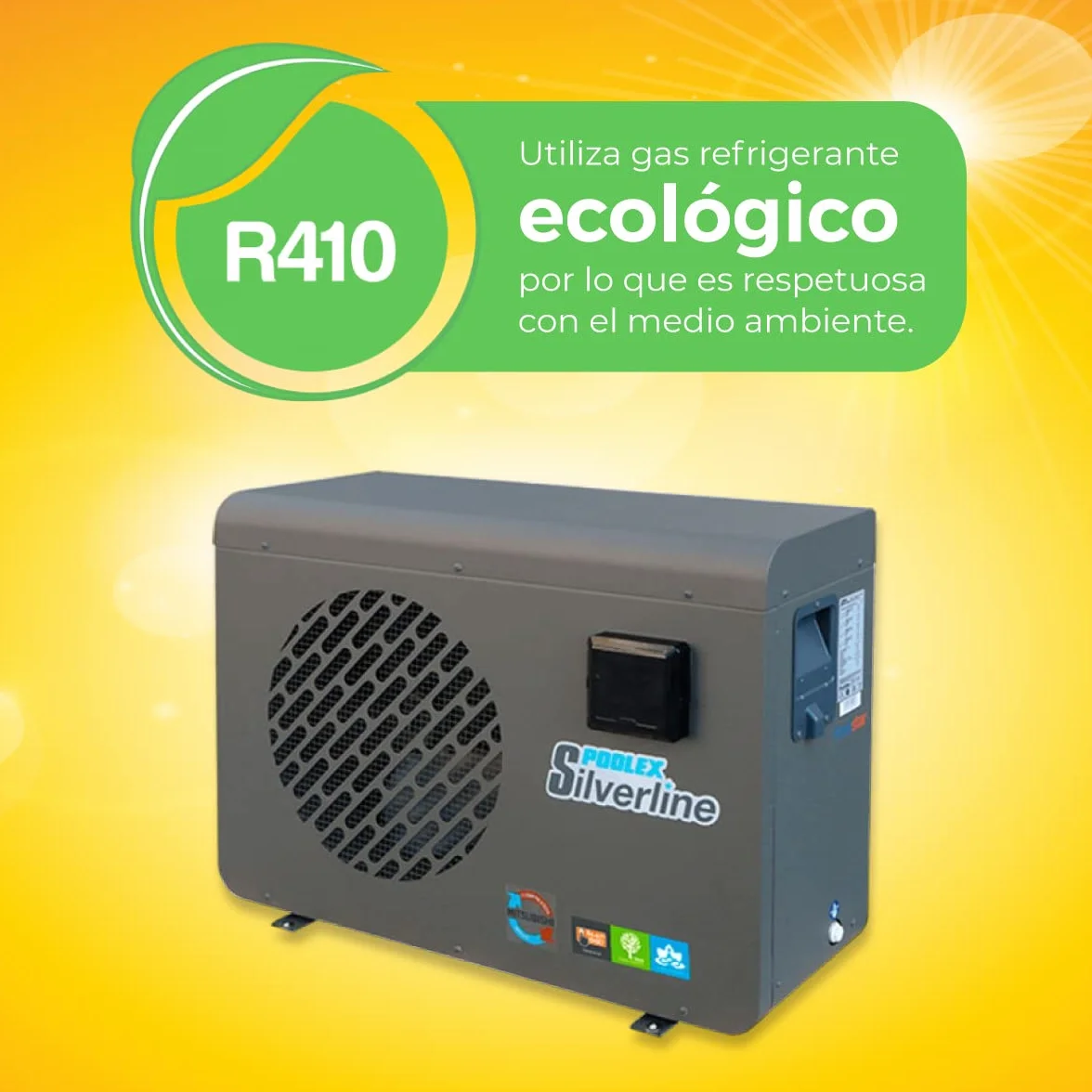 POOLEX PC-SLP090 Silverline 90 Pompe à Chaleur Piscine 9kW 40-50m3
