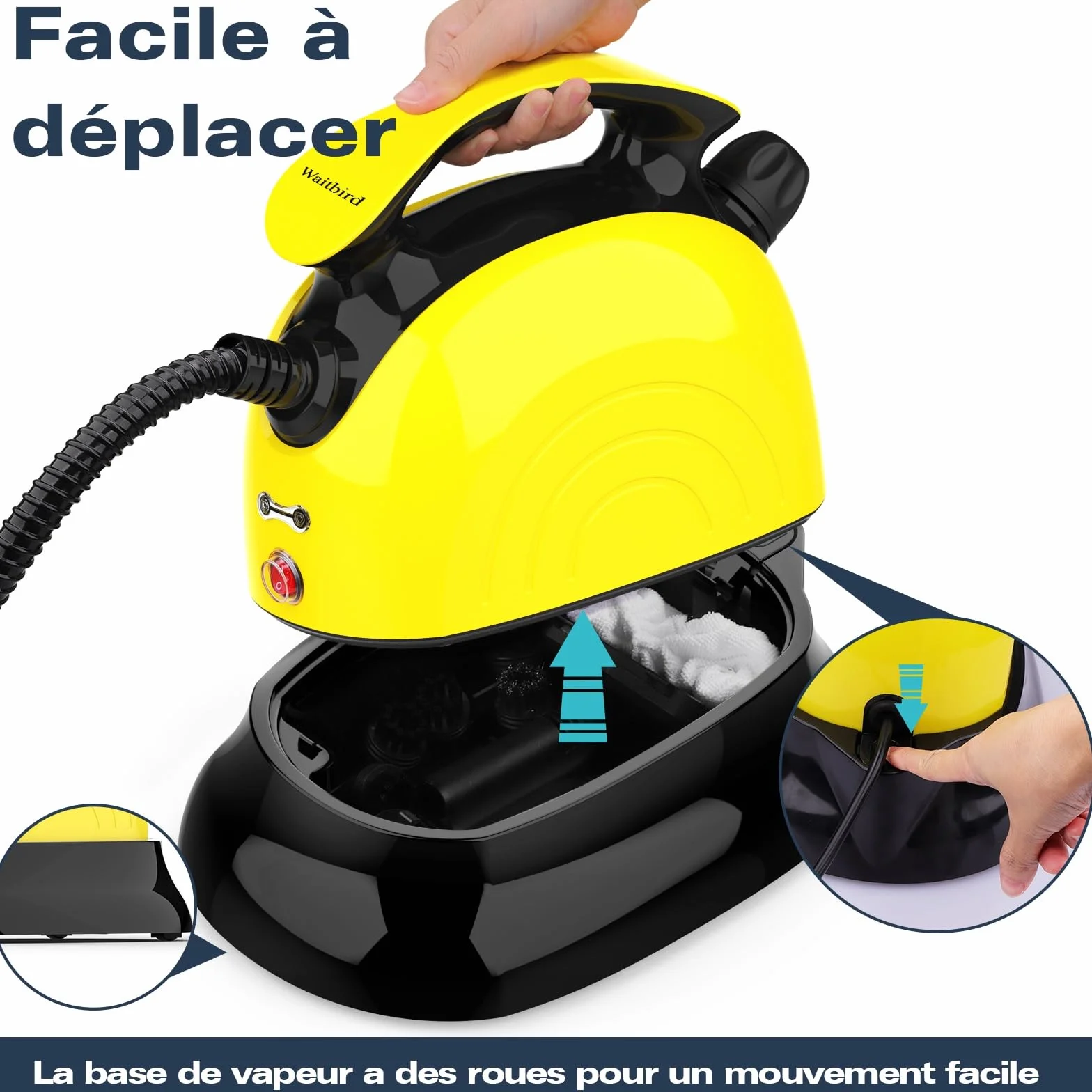Base du nettoyeur vapeur amovible accessoires facile à installer