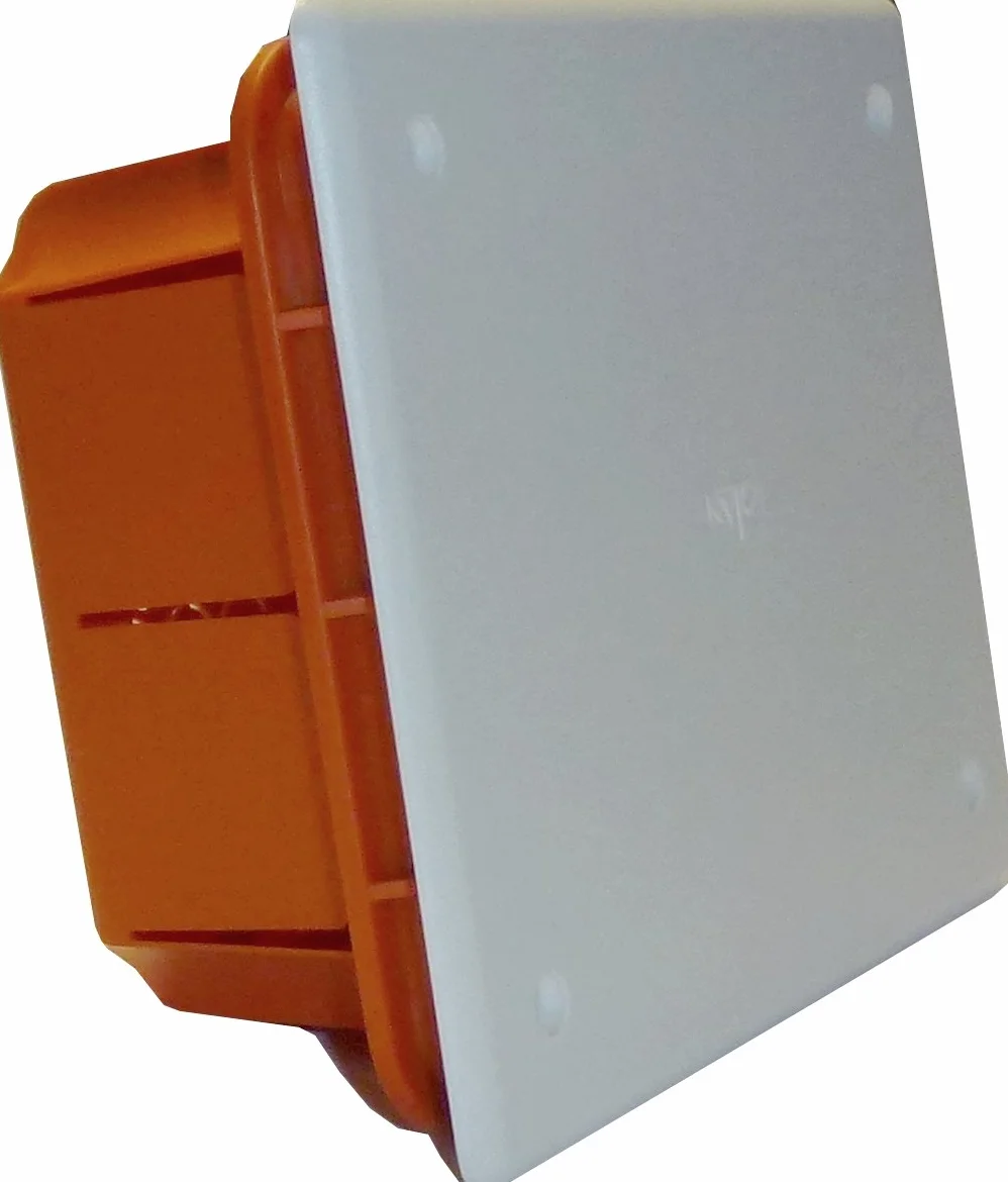 Electraline Boîte de Dérivation Encastrable 160x130x70 mm IP44 Rouge/Blanc