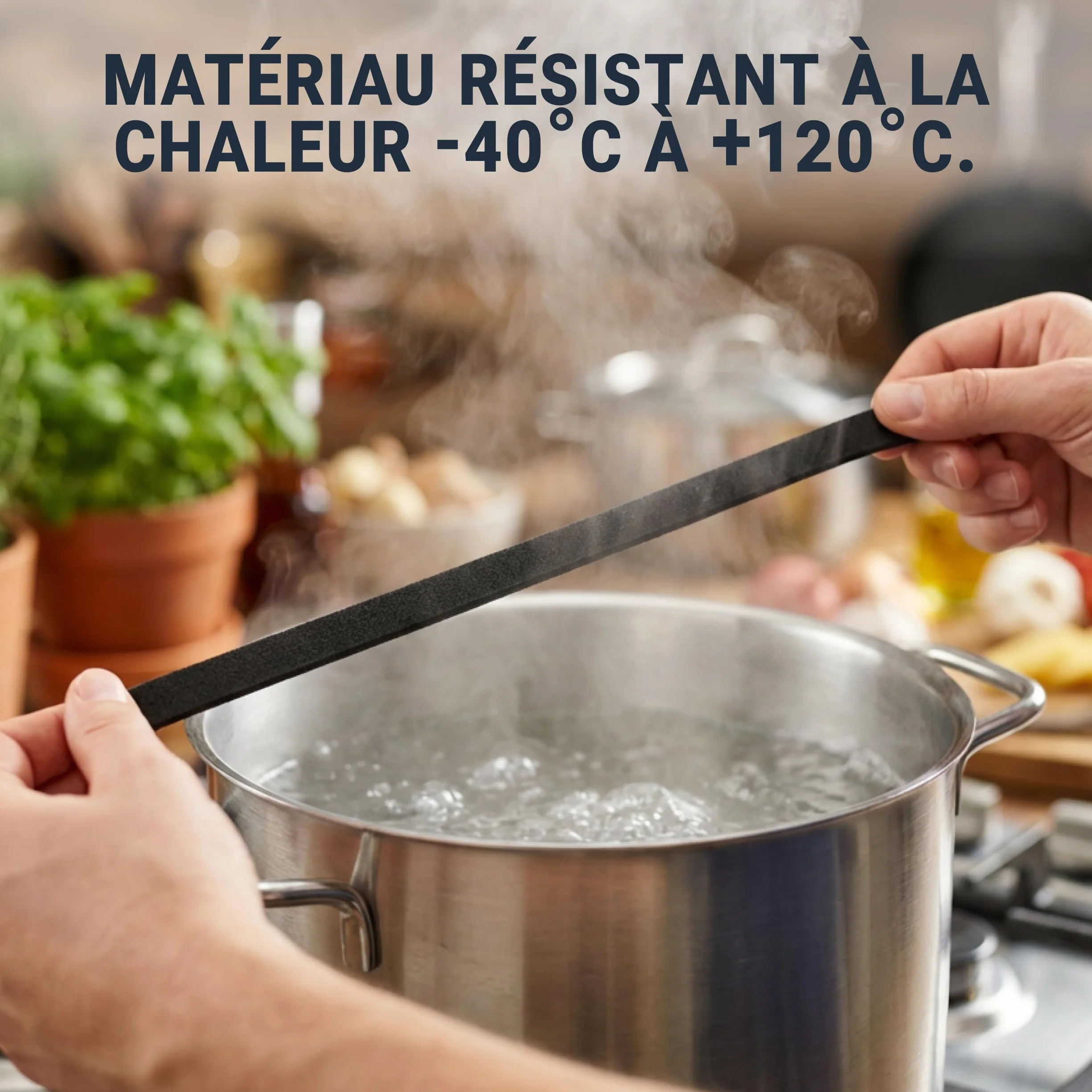 Bande d'étanchéité 3m 9mm x 2mm pour table de cuisson Ceranfeld