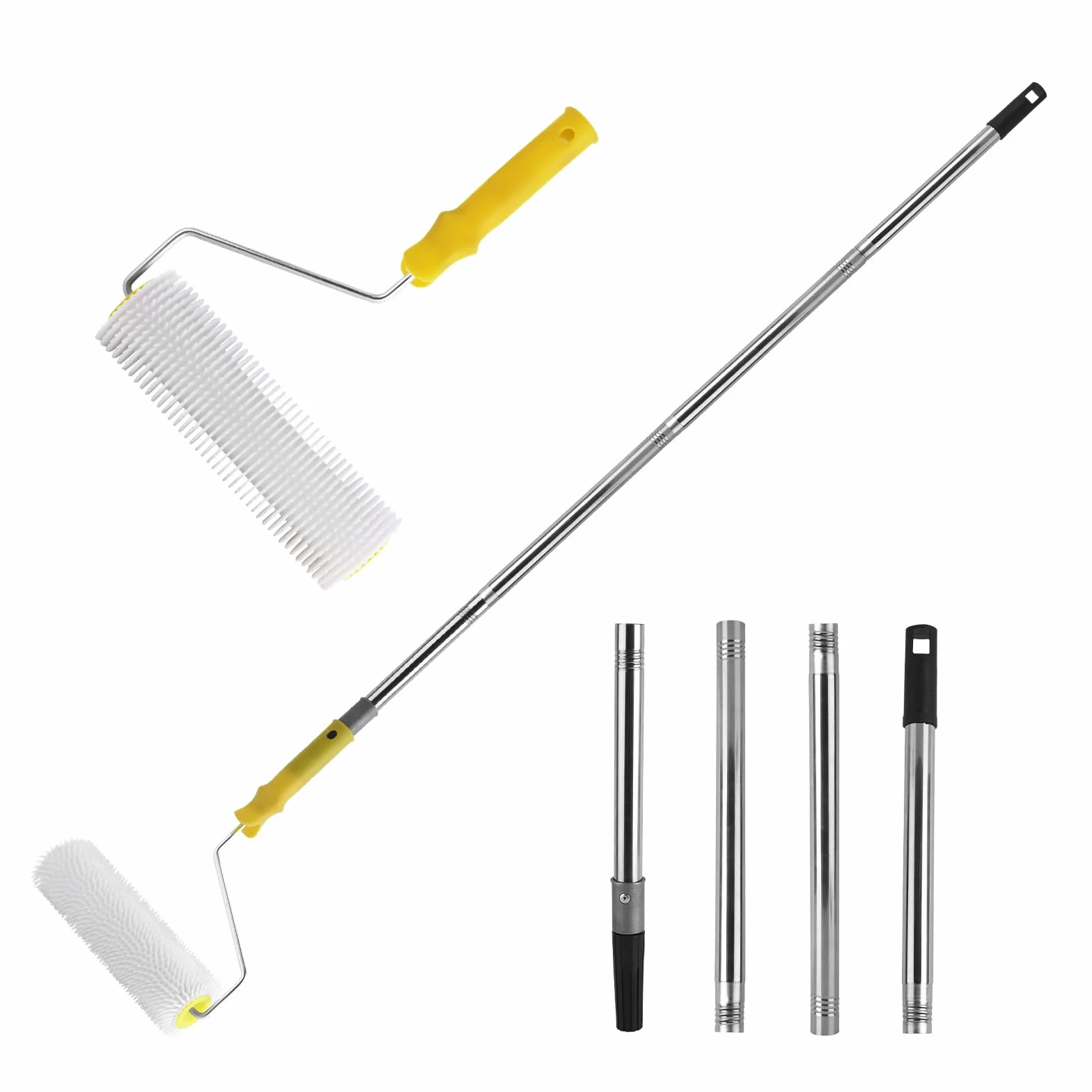 Rouleau de Purge à Pointes 23 cm - Acier Inoxydable 34-136 cm - Ventilation Revêtements de Sol