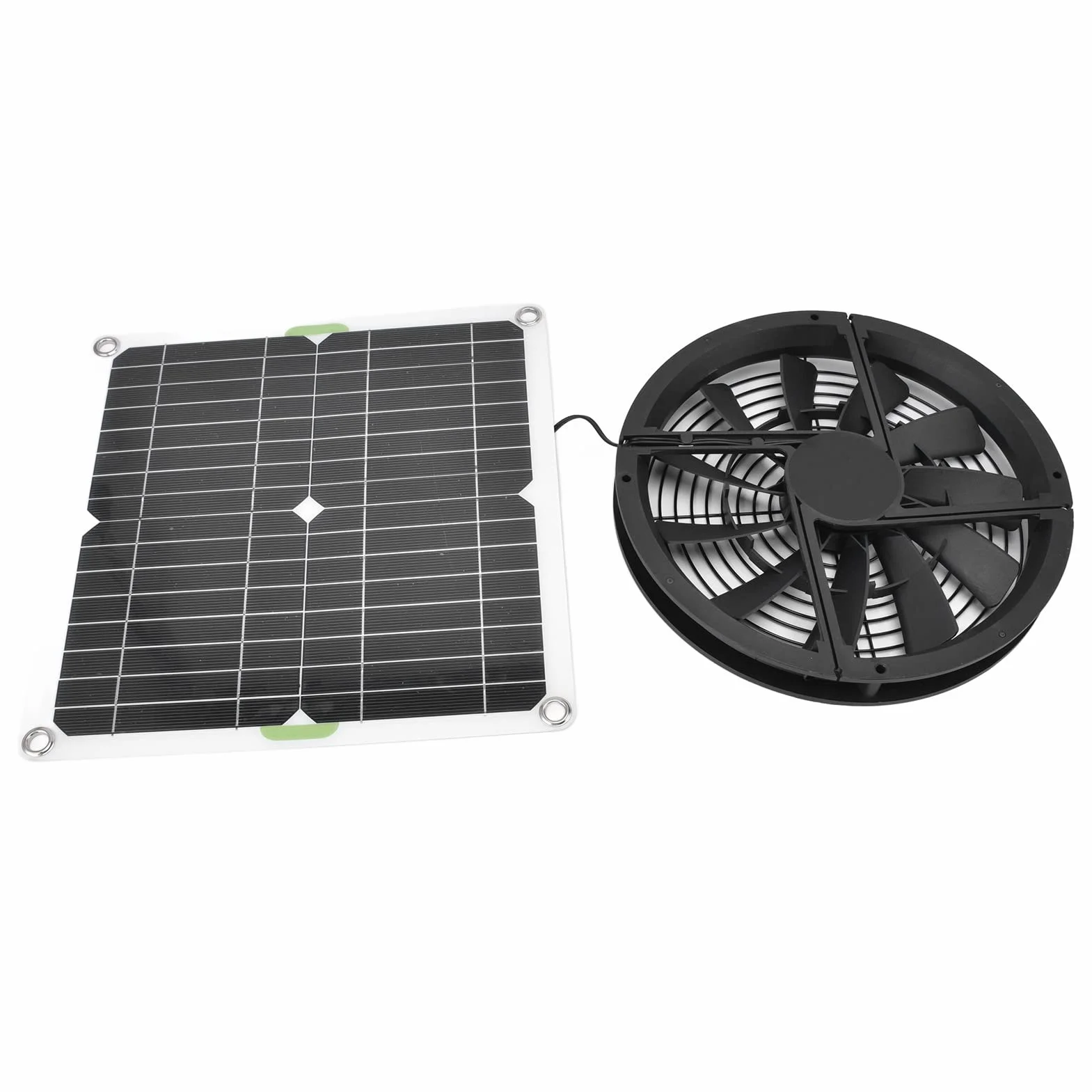 Kit Ventilateur Panneau Solaire 12W 2000 Tr/min étanche pour Poulailler Serre