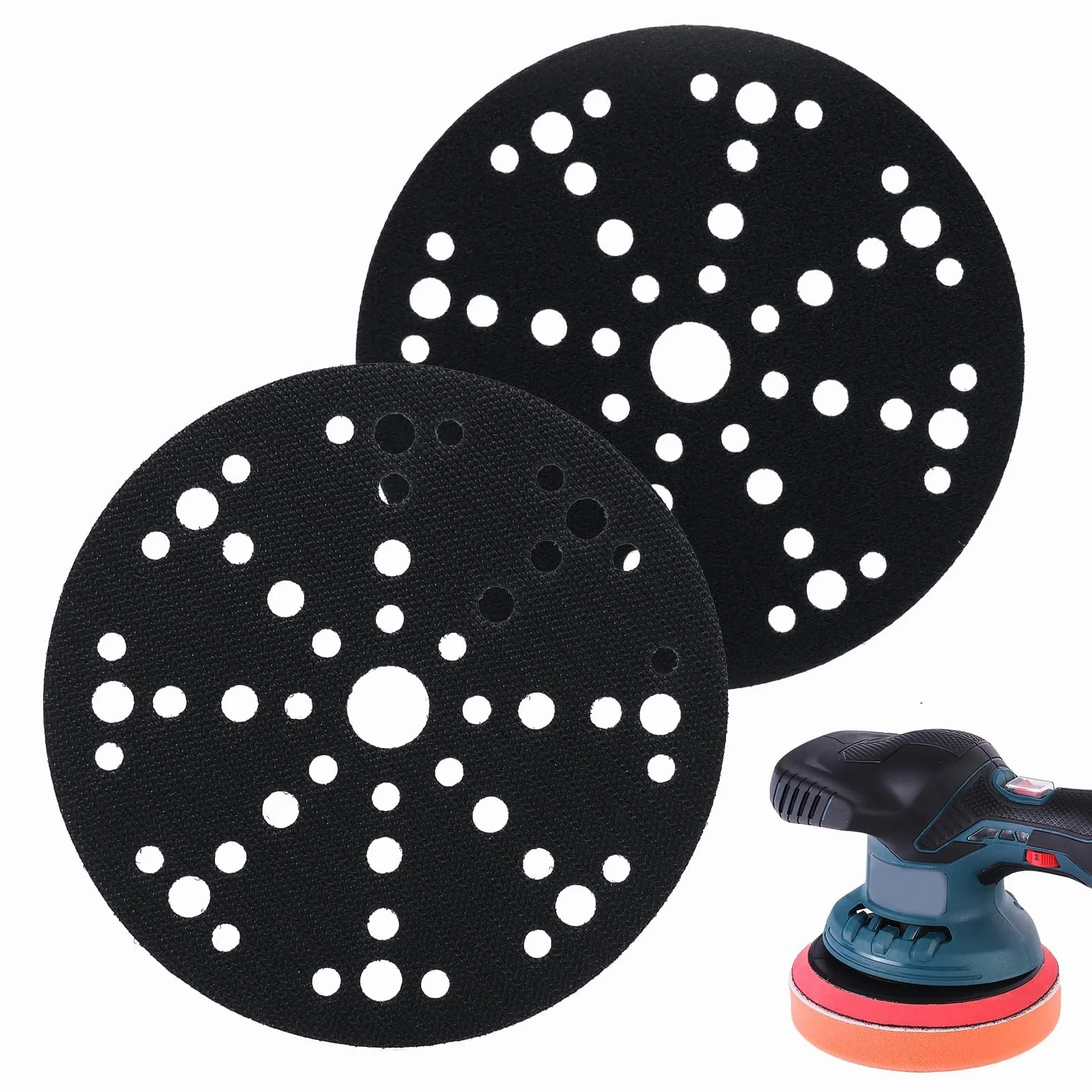 Bosch Dewalt Festool Mirka Interface Pad Protection Pad 150mm 49 Holes 2 Pack