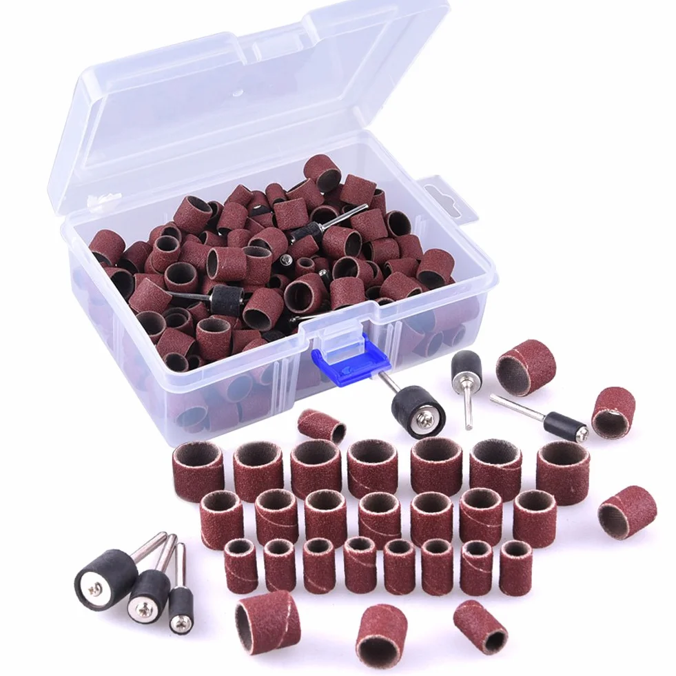 AUSTOR Lot 252 manchons abrasifs boîte gratuite 240 bandes ponçage 12 rouleaux outil rotatif Dremel