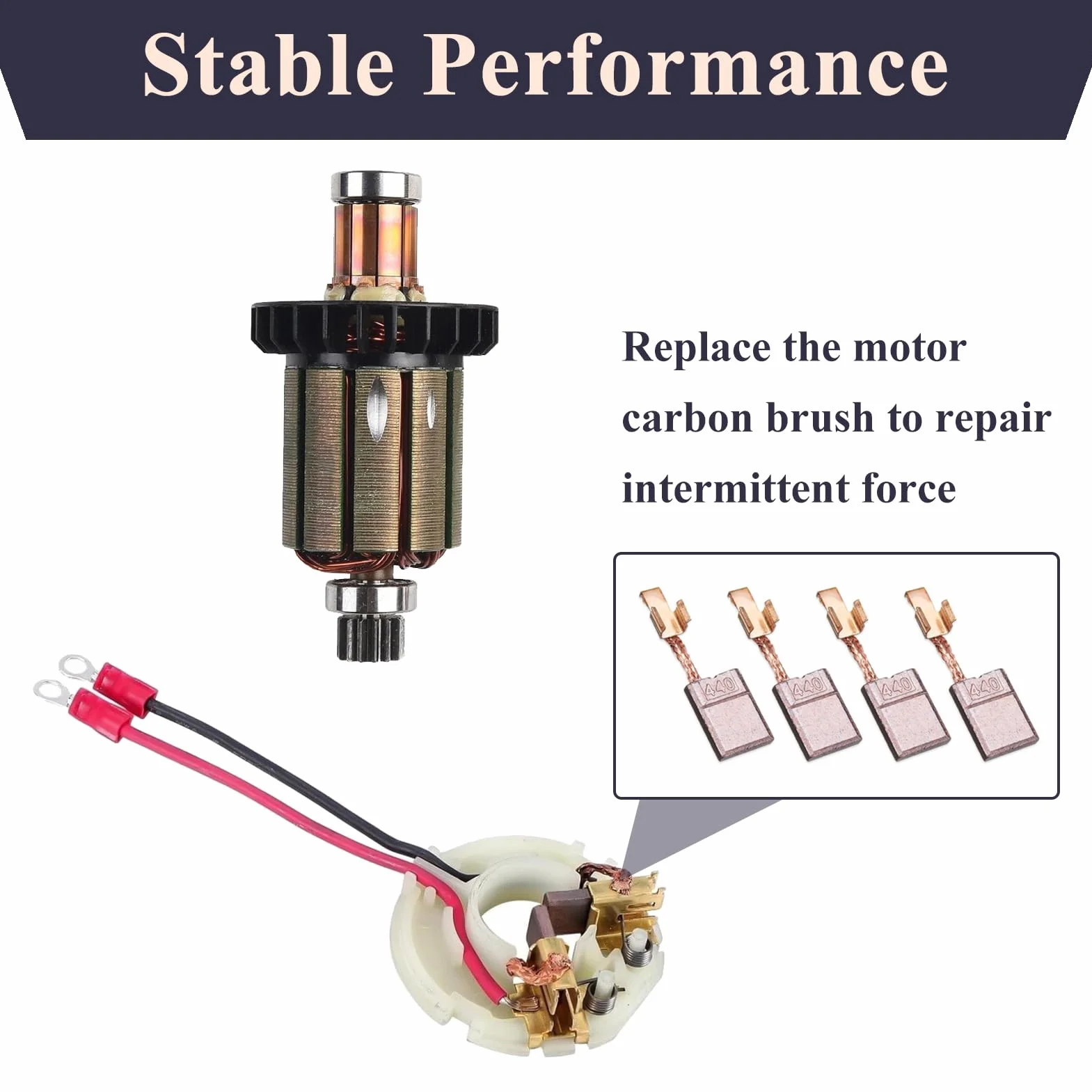 Balais de Charbon Makita CB440 18V/14.4V Cuivre pour Perceuse Visseuse CB448 CB436