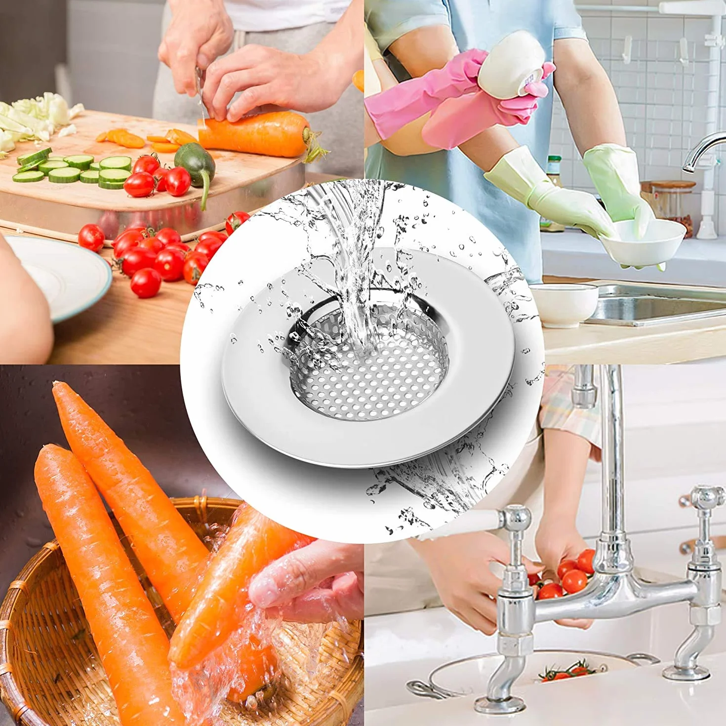 Filtre évier Cuisine Acier Inoxydable diamètre extérieur 77 mm 3 Pouces