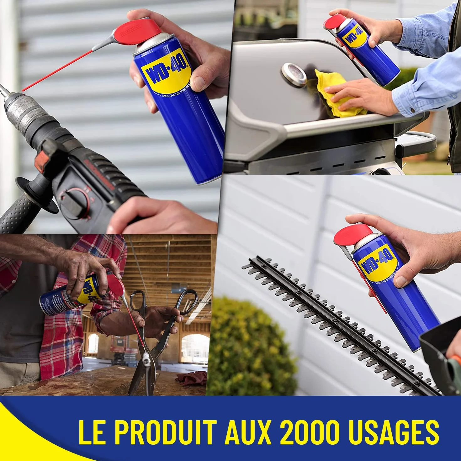 WD-40 Spray Multifonction Double Position 450 ml Sans Silicone Non Conducteur