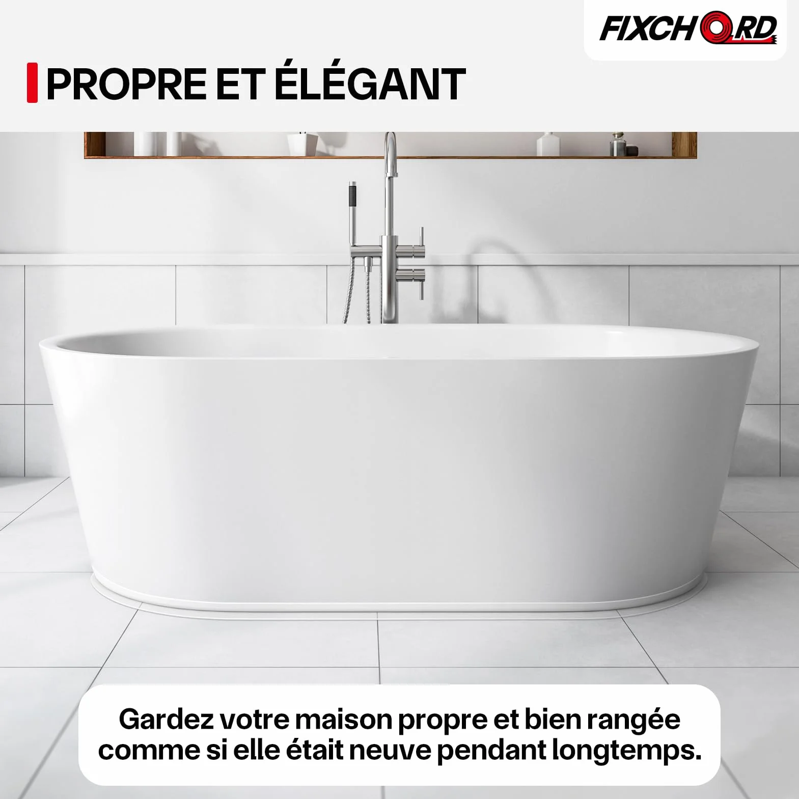 Bande de Calfeutrage Imperméable Joint Salle de Bain 3.2m*38mm
