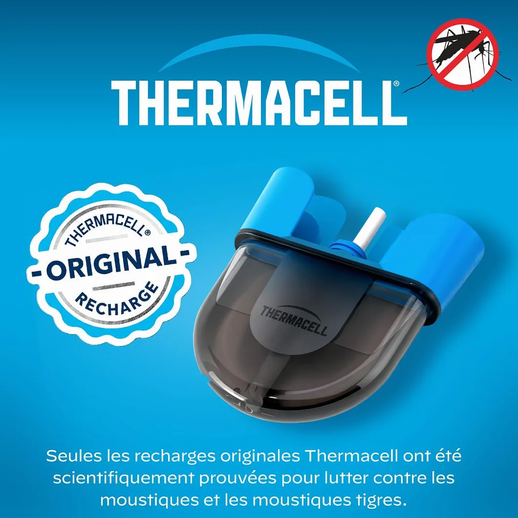 THERMACELL Recharge Liquide Anti Moustiques et Moustiques Tigres 29m² Compatible Boucliers 80h Inodore Pack 2 Unités