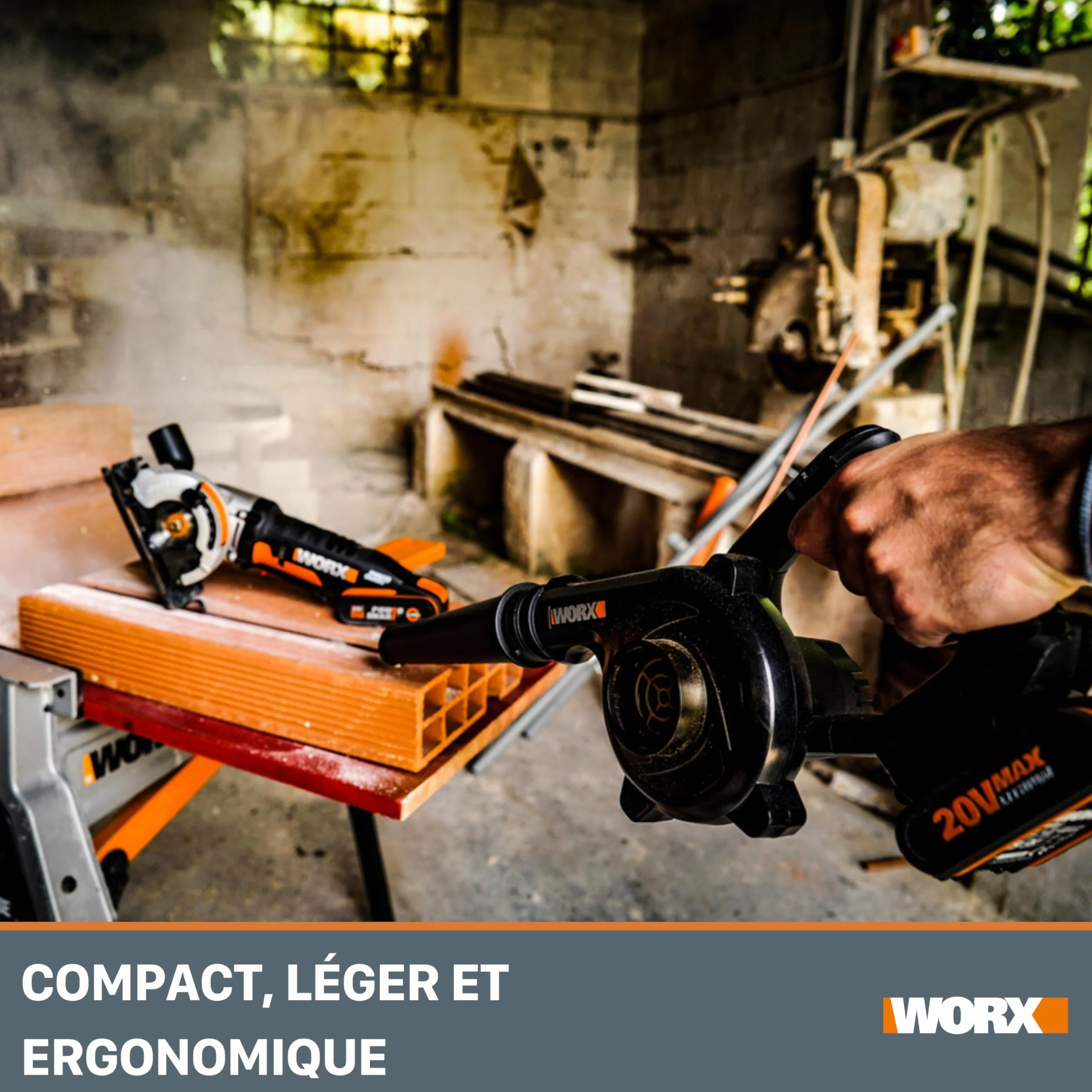 WORX Souffleur sans fil 20V 260km/h WX094.9