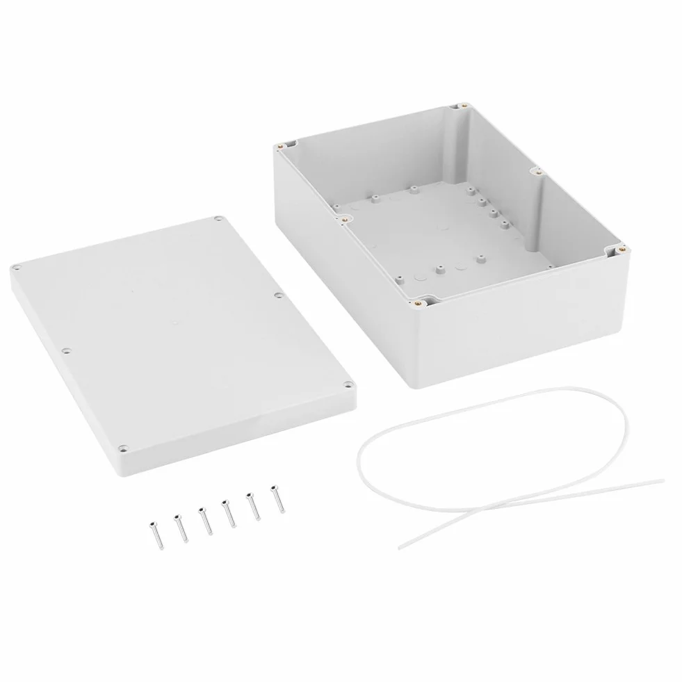 Akozon Étanche Boîtier Électronique ABS 263x185x95 mm Boîte de Jonction Blanche