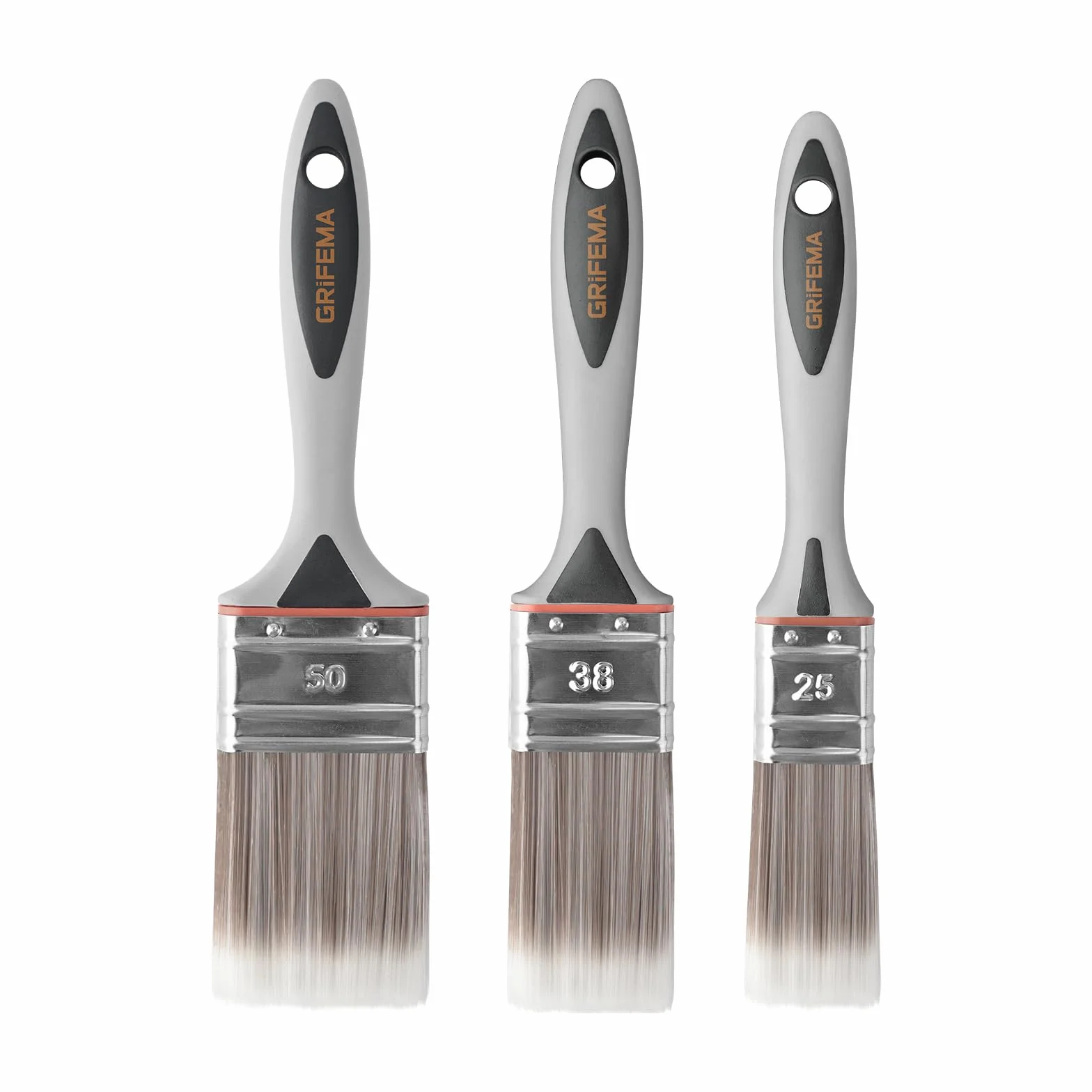 GRIFEMA GA4201-3 Pinceaux à Peinture Plat 1/1,5/2 Pouces 3 Pièces 25/38/50 mm