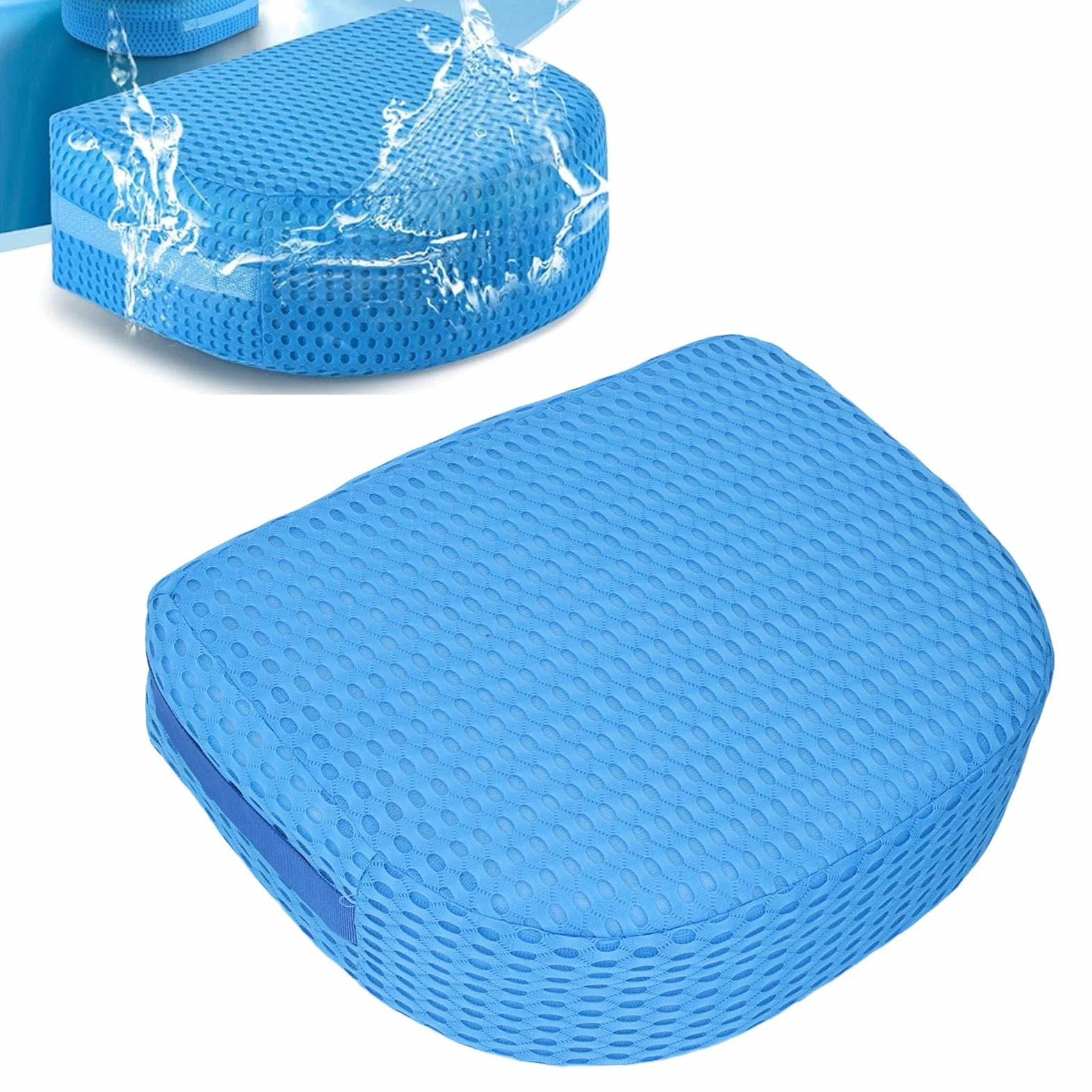 Coussin de Spa en Maille d'air 3D Antidérapant Séchage Rapide Siège Rehausseur pour Adultes avec Accessoires Lestés