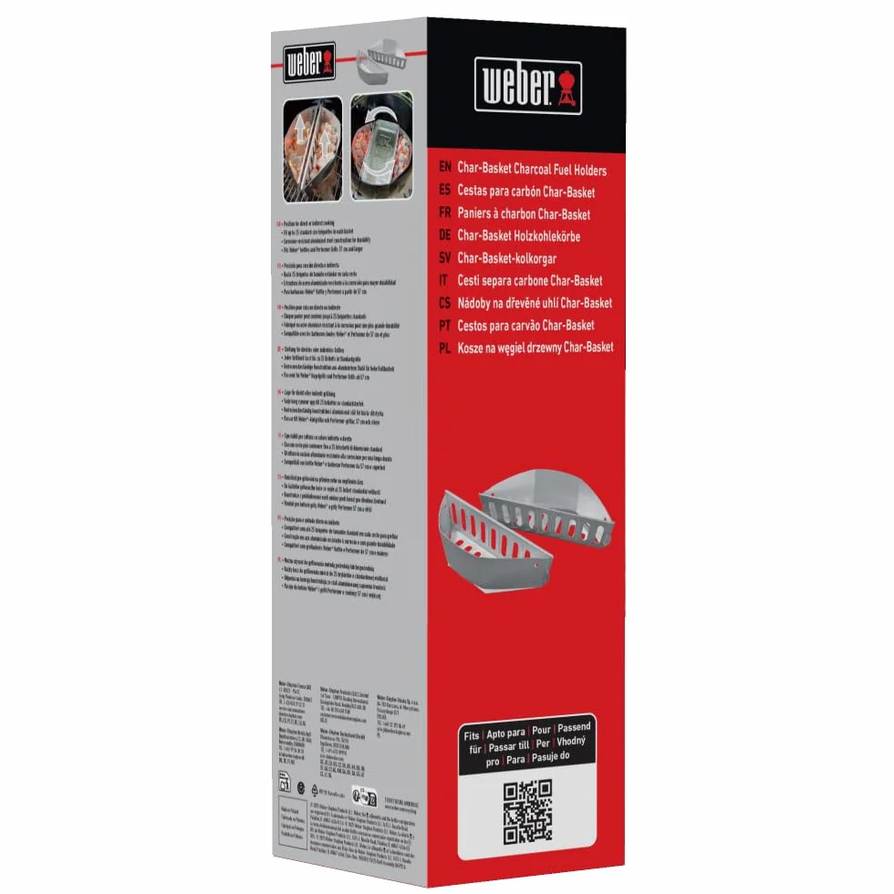 Weber Paniers à Charbon pour Barbecue Kettle Argent