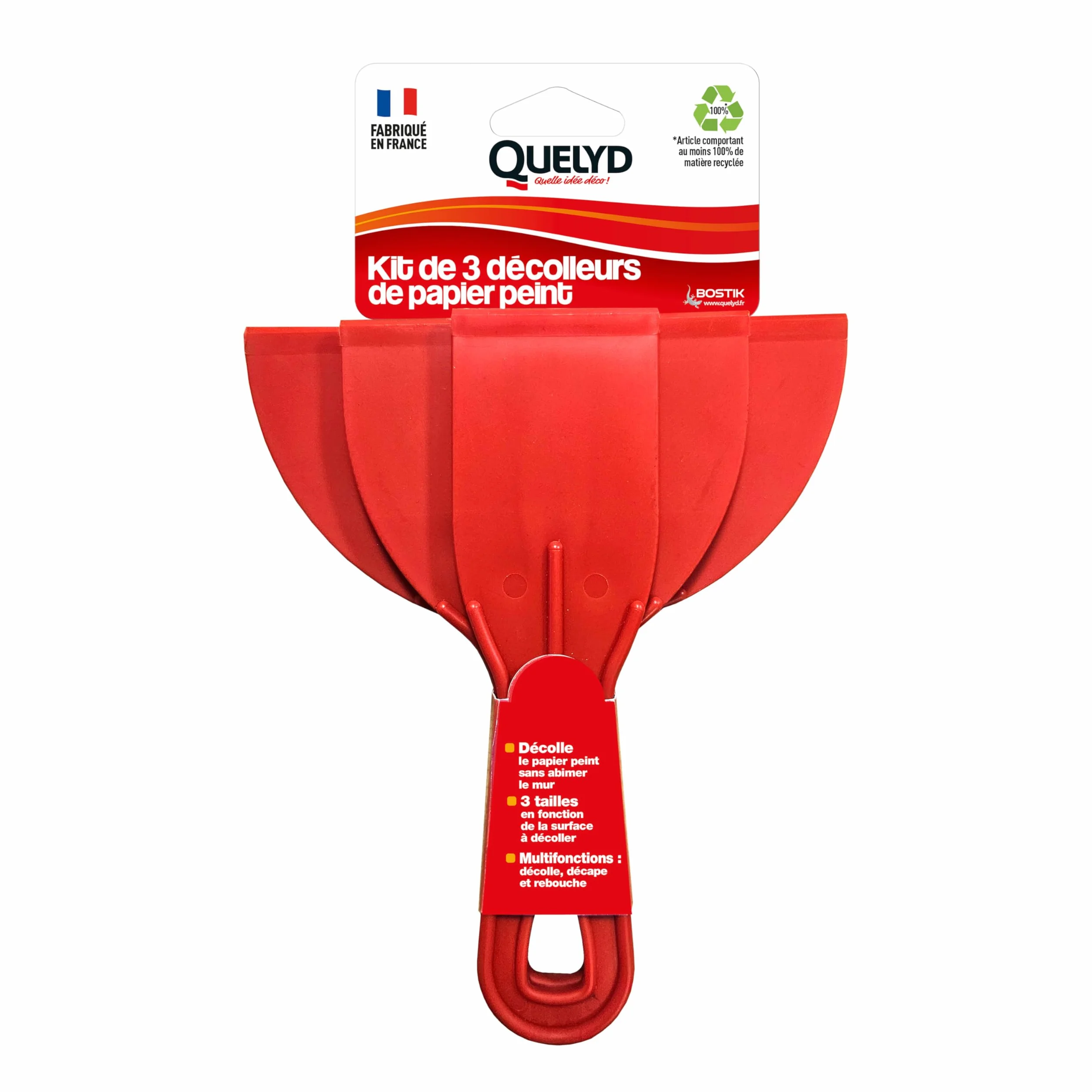 Kit Décolleur Papier Peint Quelyd 3 Spatules Différentes Largeurs