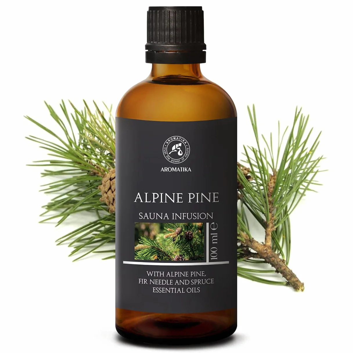 Huile Essentielle de Pin Alpin Infusion pour Sauna 100ml - Arôme de Conifère pour Sauna - Aromathérapie Relaxation