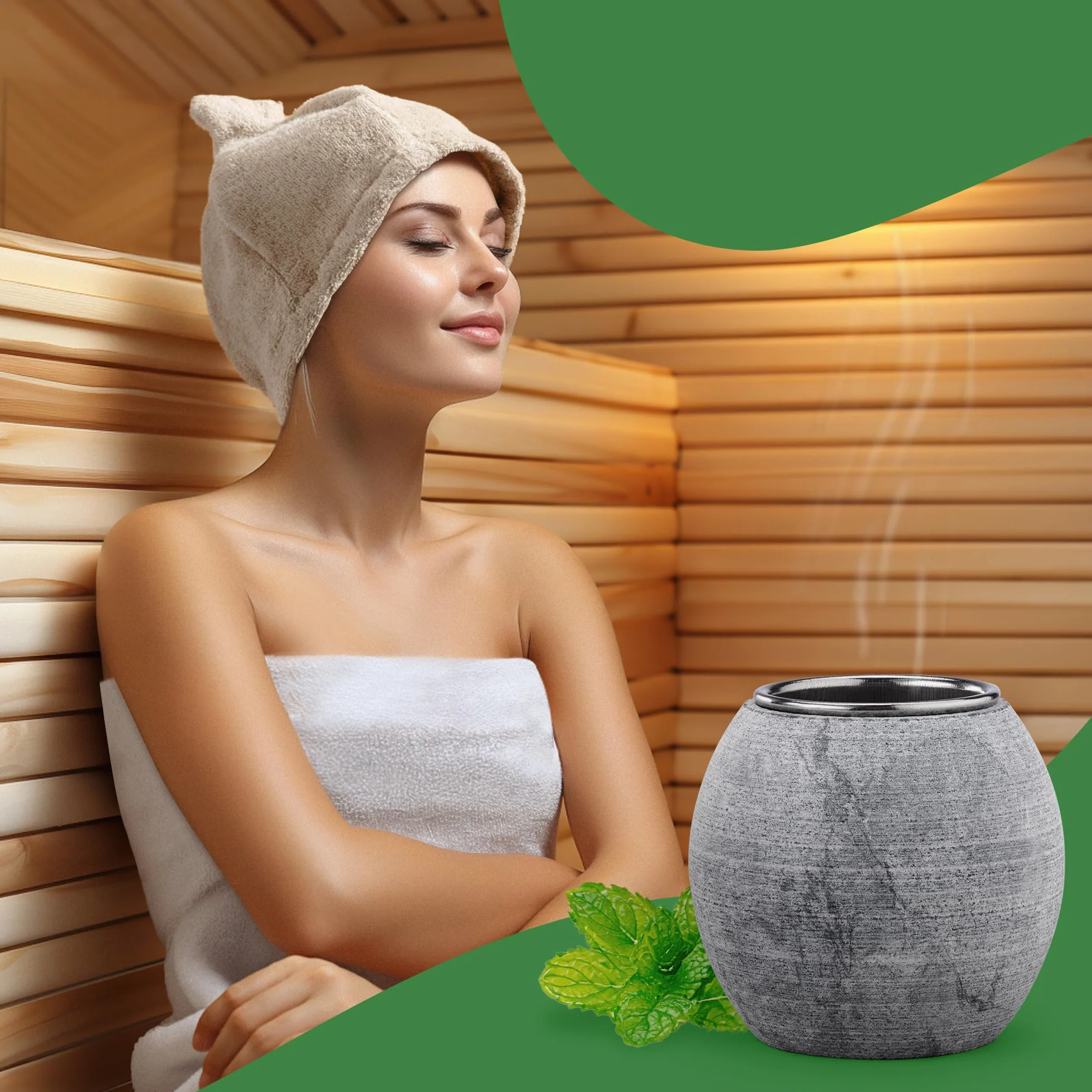Navaris Bol pierre aromathérapie sauna 5x5 cm coupelle amovible accessoires infusion huile essentielle parfum spa